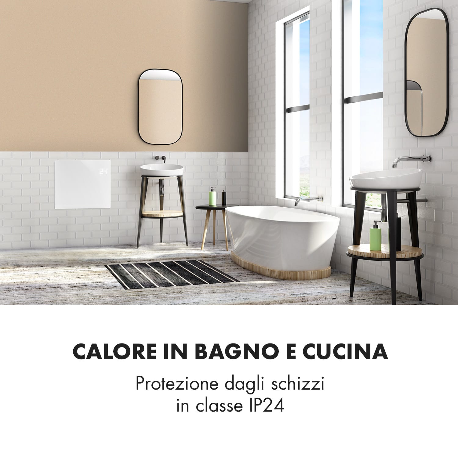 Bornholm Single Smart - Stufa a convezione, 1000 W, controllo tramite app 