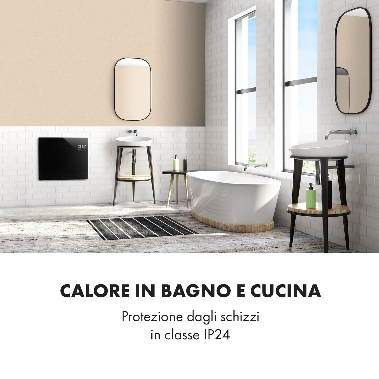 Bornholm Single Smart - Stufa a convezione, 1000 W, controllo tramite app 