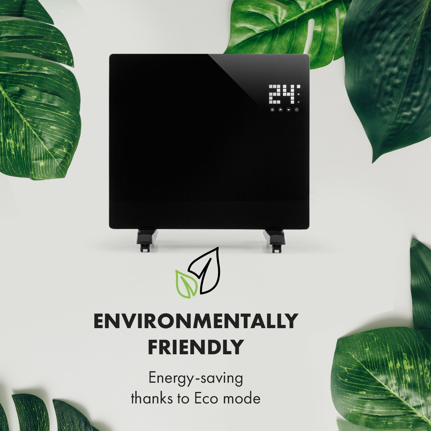 Bornholm Single Smart, încălzitor cu convecție, 1000 W, control prin aplicație, negru Negru