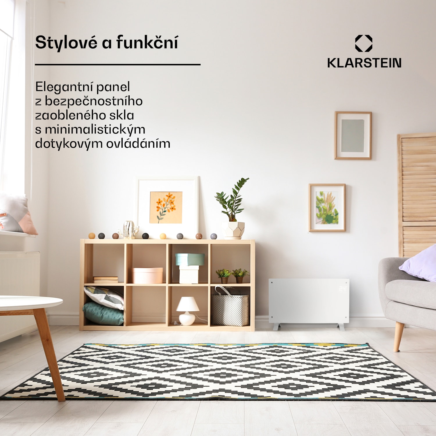 Bornholm Curved Smart, konvektor, 2000 W, ovládání přes aplikaci, bílý 