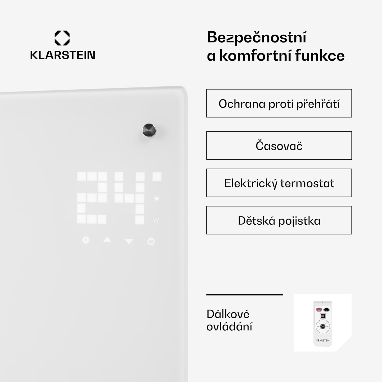 Bornholm Curved Smart, konvektor, 2000 W, ovládání přes aplikaci, bílý 