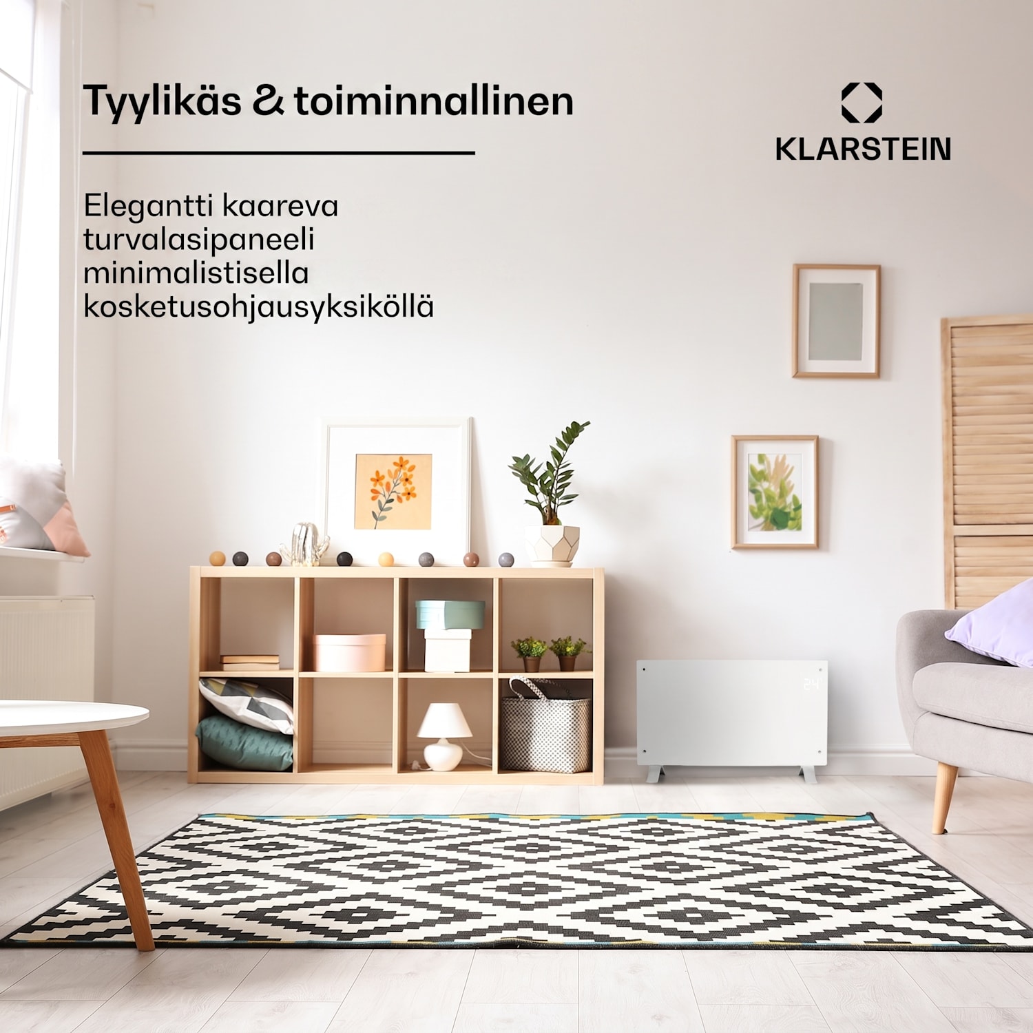 Bornholm Curved Smart -konvektorilämmitin 2000 W sovellushallinta ajastin Kyllä | Valkoinen | Ei