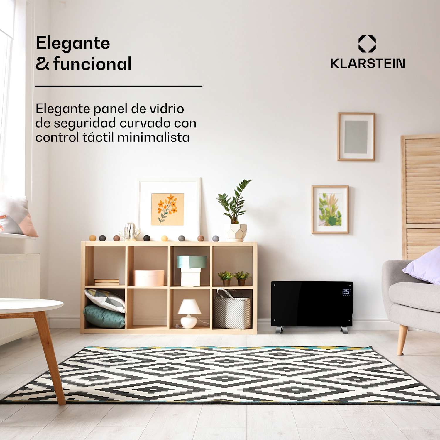 Bornholm Curved Smart Convector 2000W Control vía app Negro 