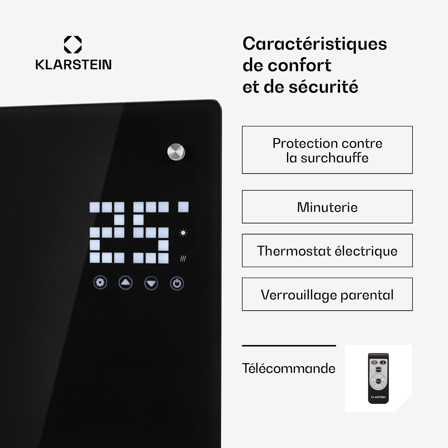 Bornholm Curved Smart convectieverwarming 2000 W app-bediening timer Ja | Zwart | 0