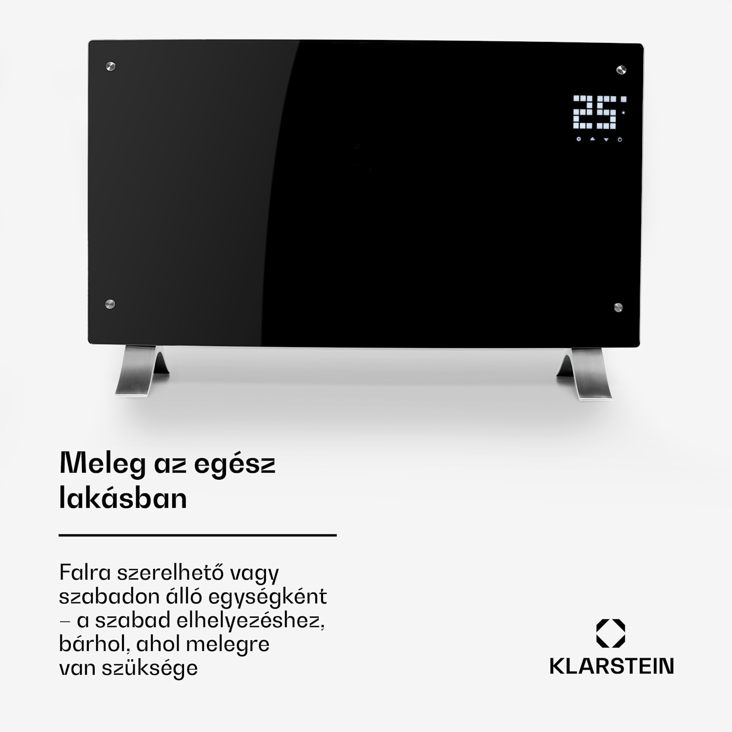 Bornholm Curved Smart, konvektor, 2000 W, vezérlés applikáción keresztül, fekete Igen | Fekete | 0
