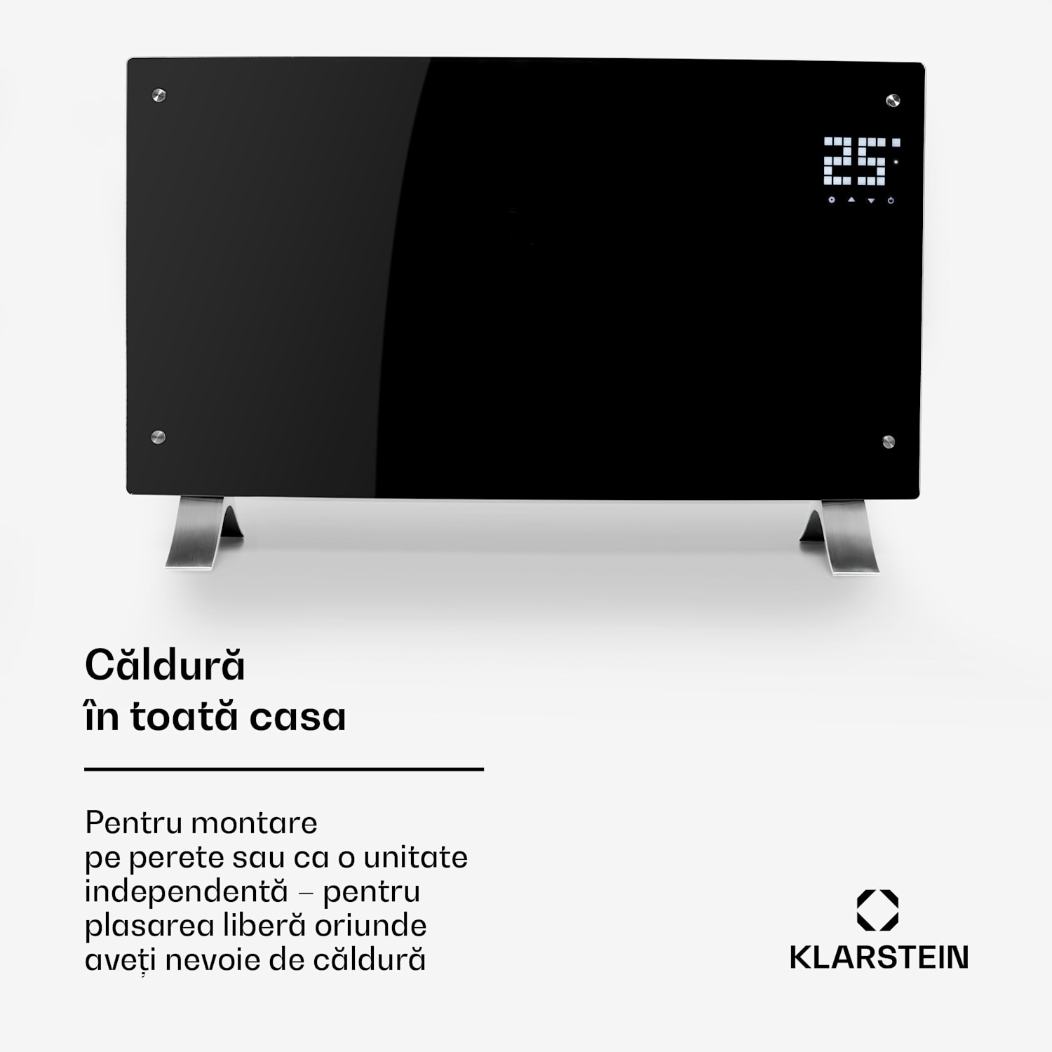 Bornholm Curved Smart, încălzitor cu convecție, 2000 W, control prin aplicație, negru Da | Negru | 0