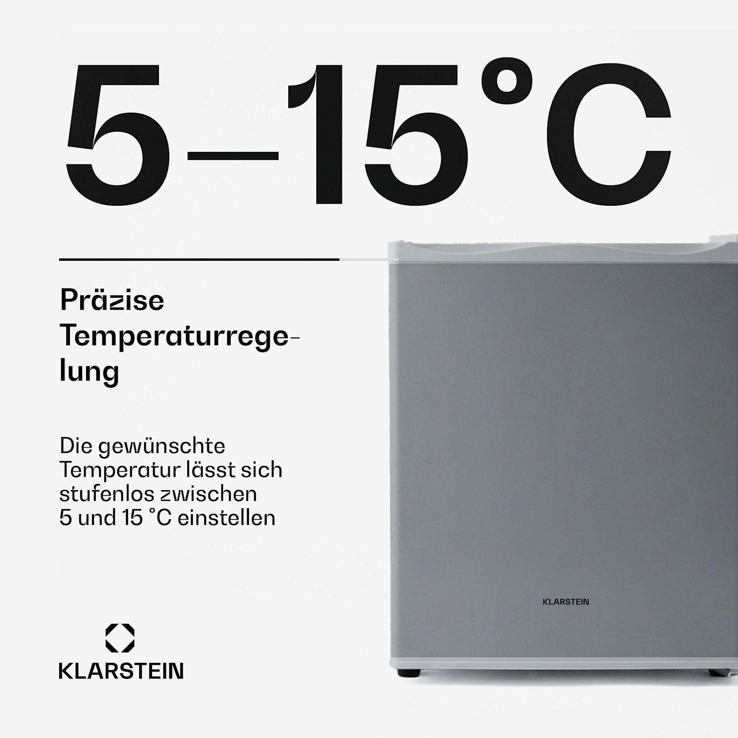 Happy Hour Minibar 5-15°C EEK G lautlos 23dB LED-Licht 23 Ltr | G | Silber