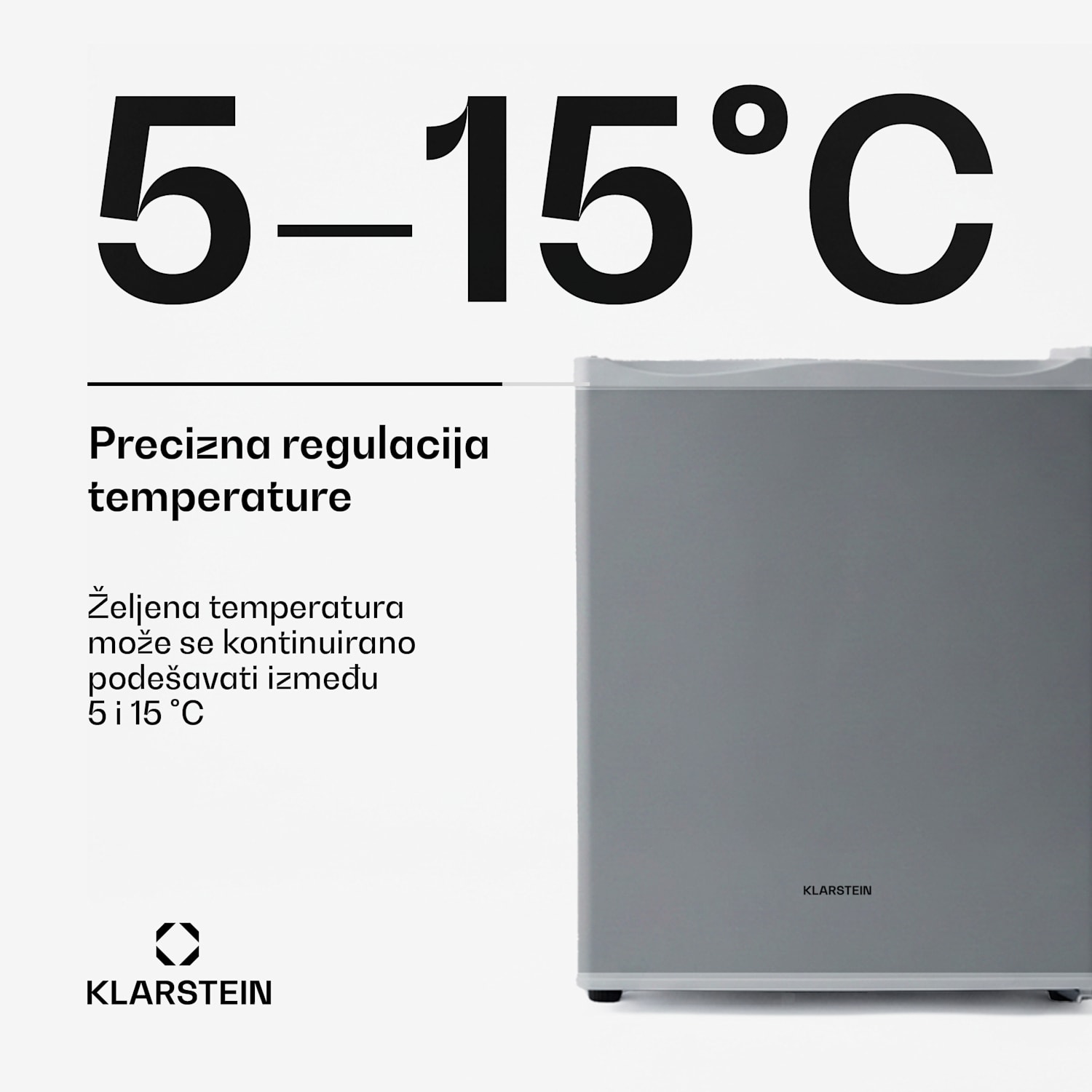 Happy Hour 23, minibar, 23 L, 5 - 15 ° C, energetska klasa G, tihi rad, 23 dB, LED svjetlo, srebrni 23 Ltr | G | Srebro