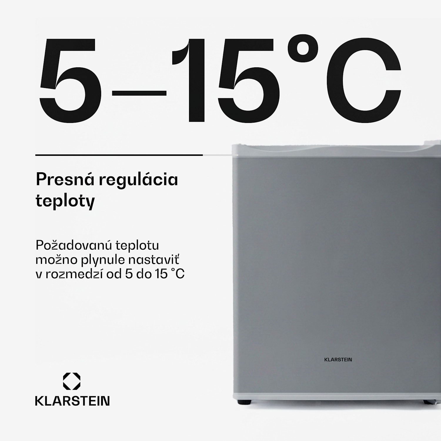 Happy Hour 23, minibar, 23 l, 5-15°C, energet. trieda G, tichý, 23 dB, LED svetlo, strieborný 23 litrov | G | Strieborná