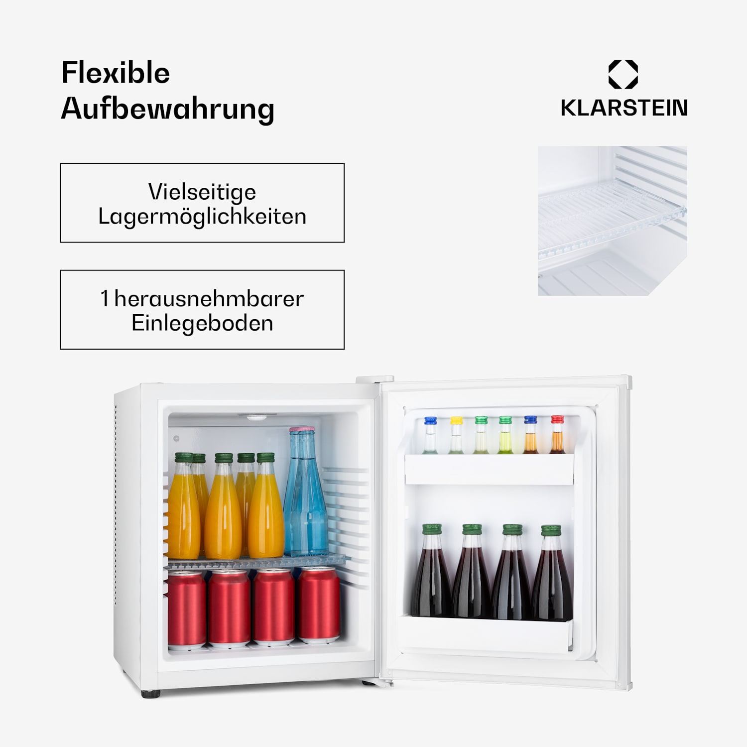Happy Hour Minibar 5-15°C EEK G 25dB LED-Licht 30 Ltr | F | Weiß