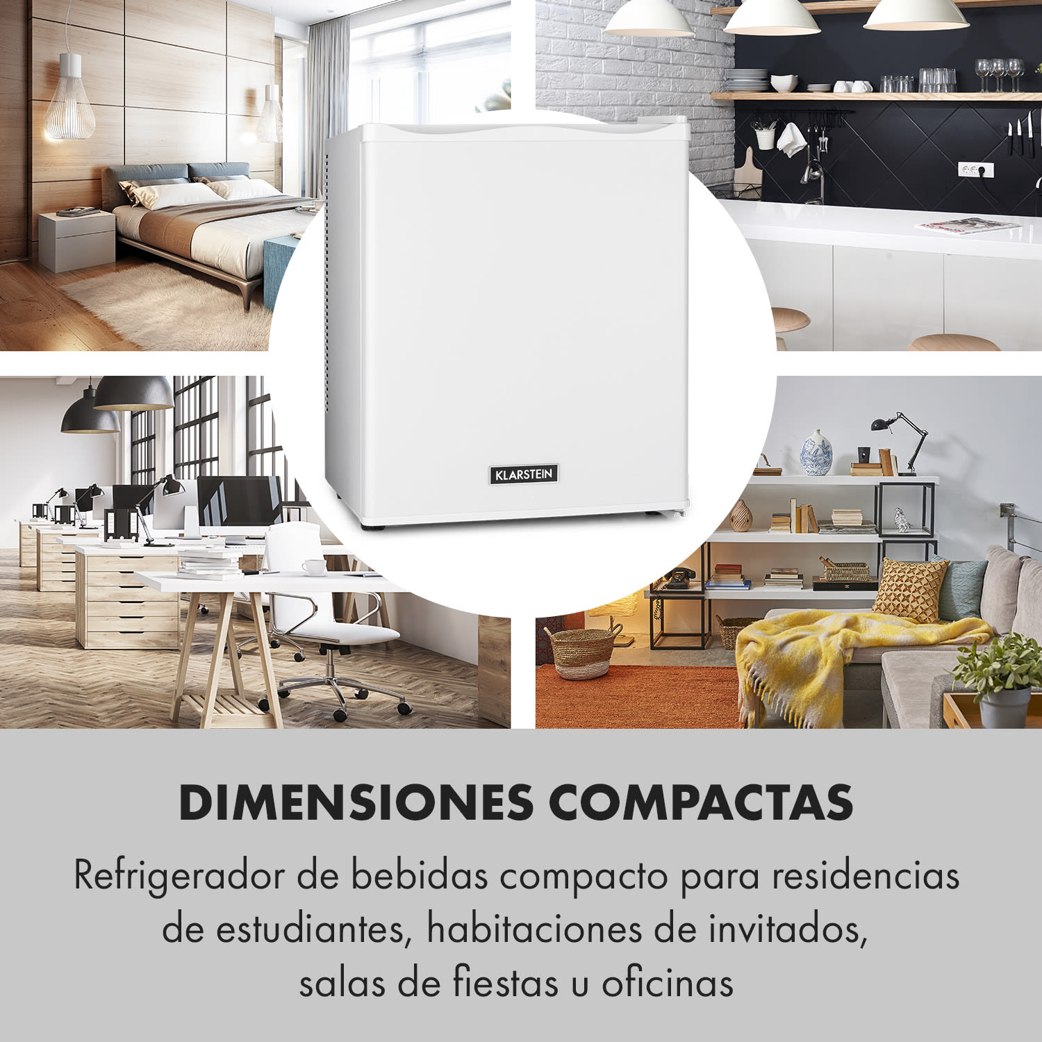 Happy Hour Minibar 5-15 °C clase de eficiencia energética G 25 dB luz LED 30 L | Blanco