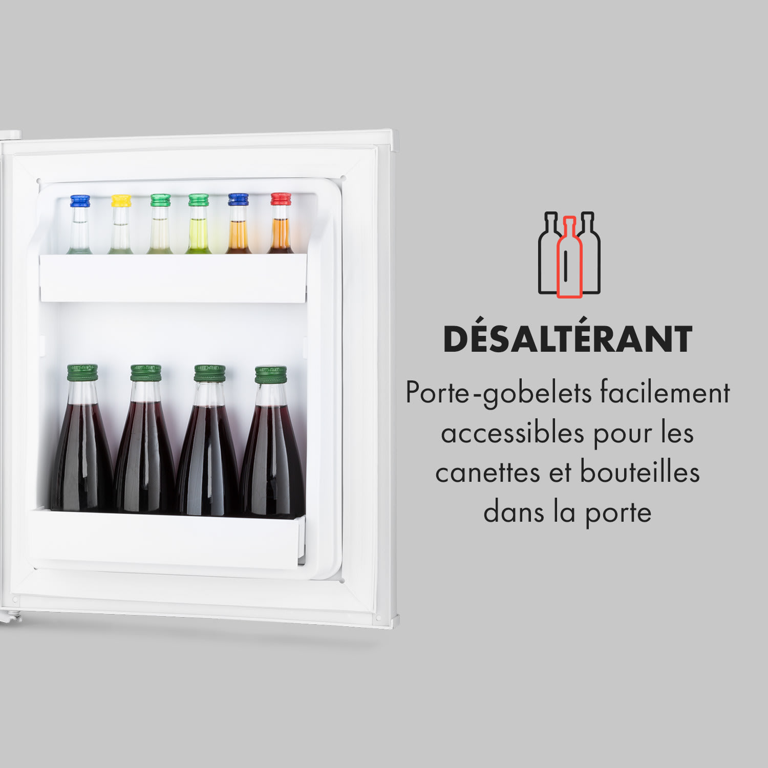 Happy Hour Mini bar 5-15°C CEE G 25 dB Éclairage LED 30 L | Blanc