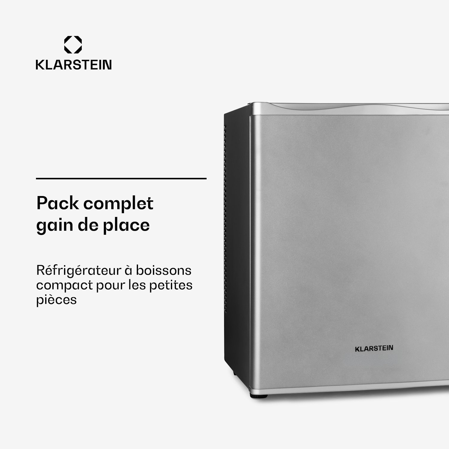 Happy Hour Mini bar 5-15°C CEE G 25 dB Éclairage LED 56 L | F | Argent