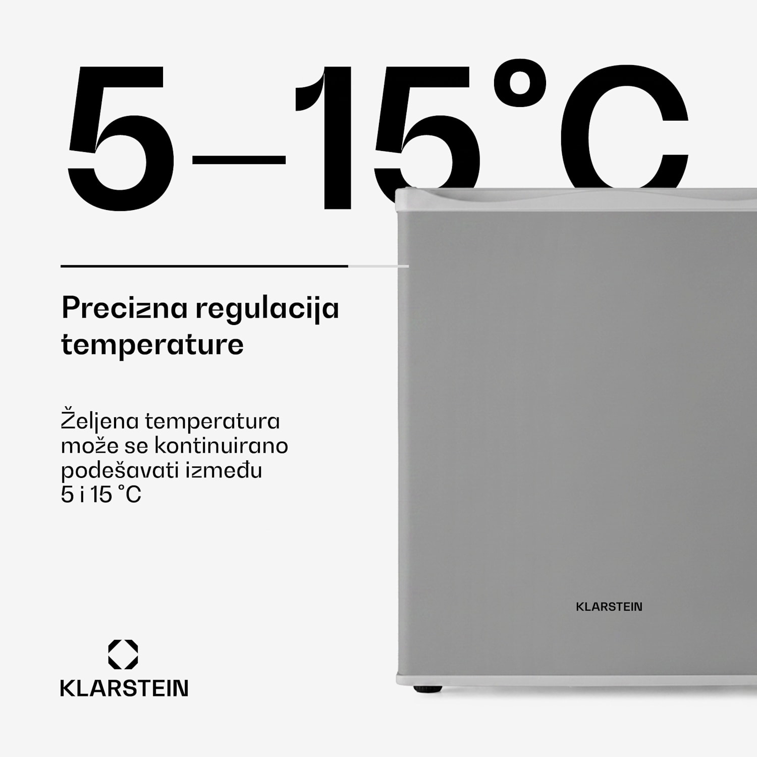 Happy Hour 30, minibar, 30 L, 5 - 15 ° C, energetska klasa G, tihi rad, 25 dB, LED svjetlo, srebrni 56 Ltr | F | Srebro