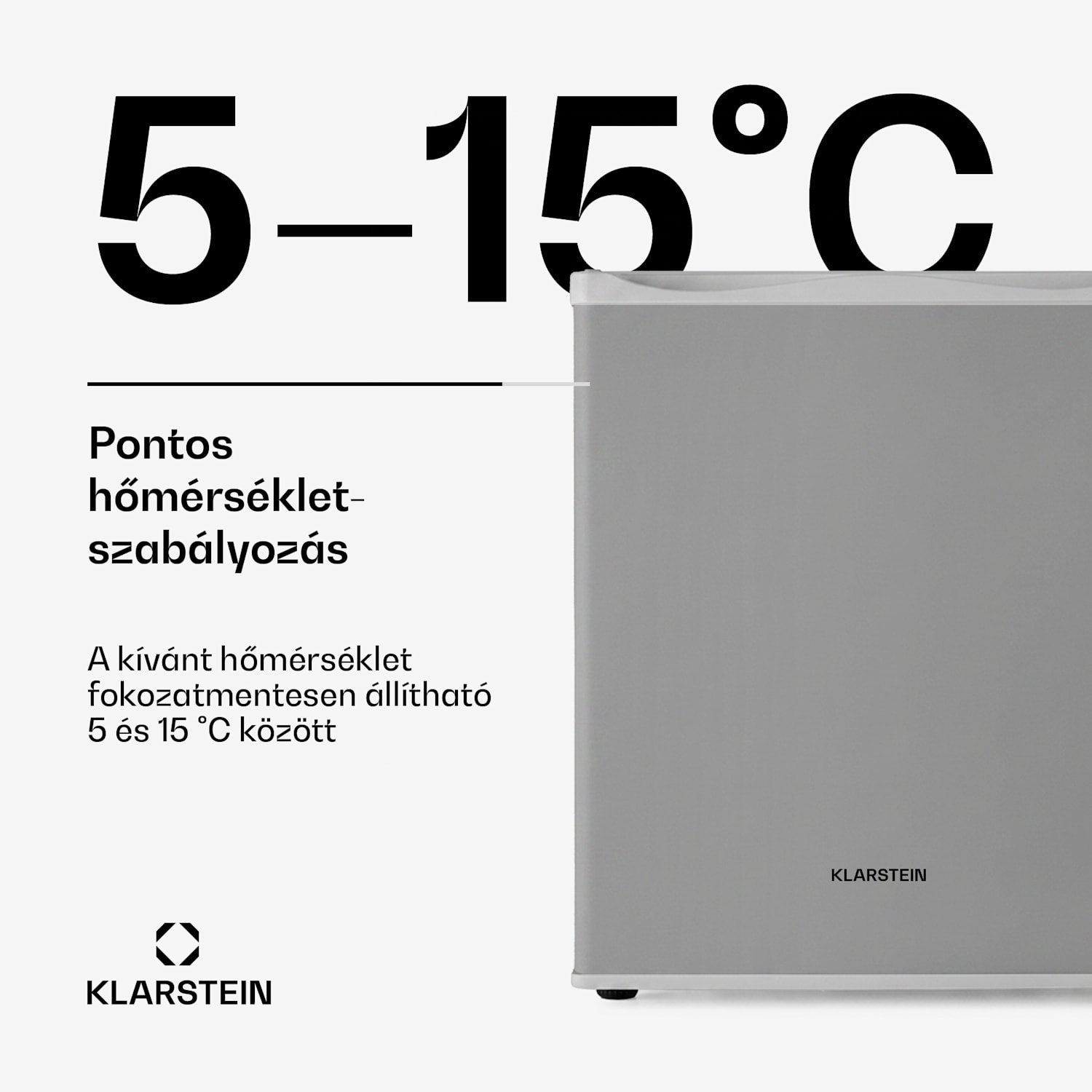 Happy Hour 30, minibár, 30 liter, 5 - 15 °C, G energiahatékonysági osztály, csendes, 25 dB, LED világítás, fehér 56 Ltr | F | Ezüst