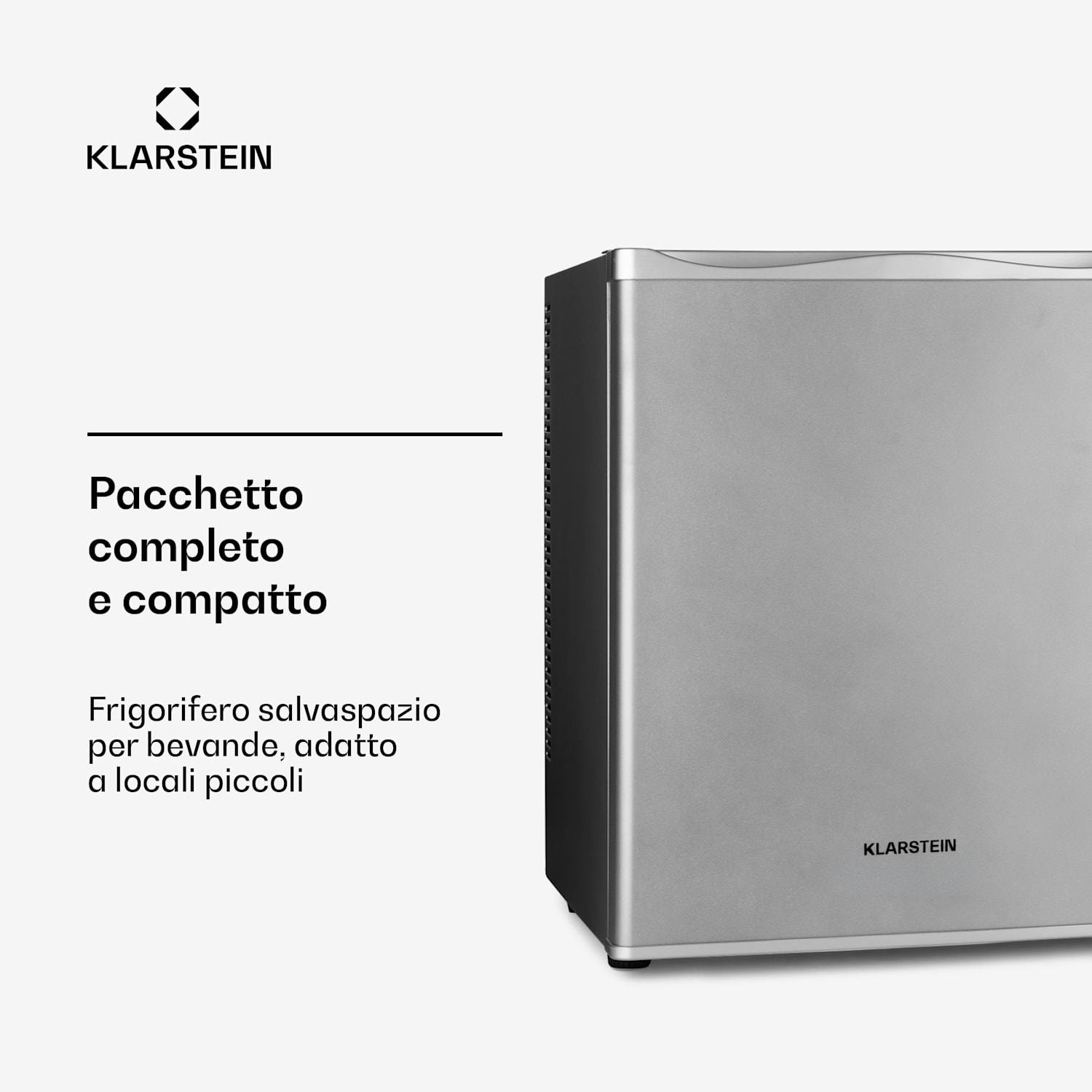 Minibar Happy Hour 5-15°C EEK G silenzioso 25dB Luce LED 56 Ltr | F | Argento