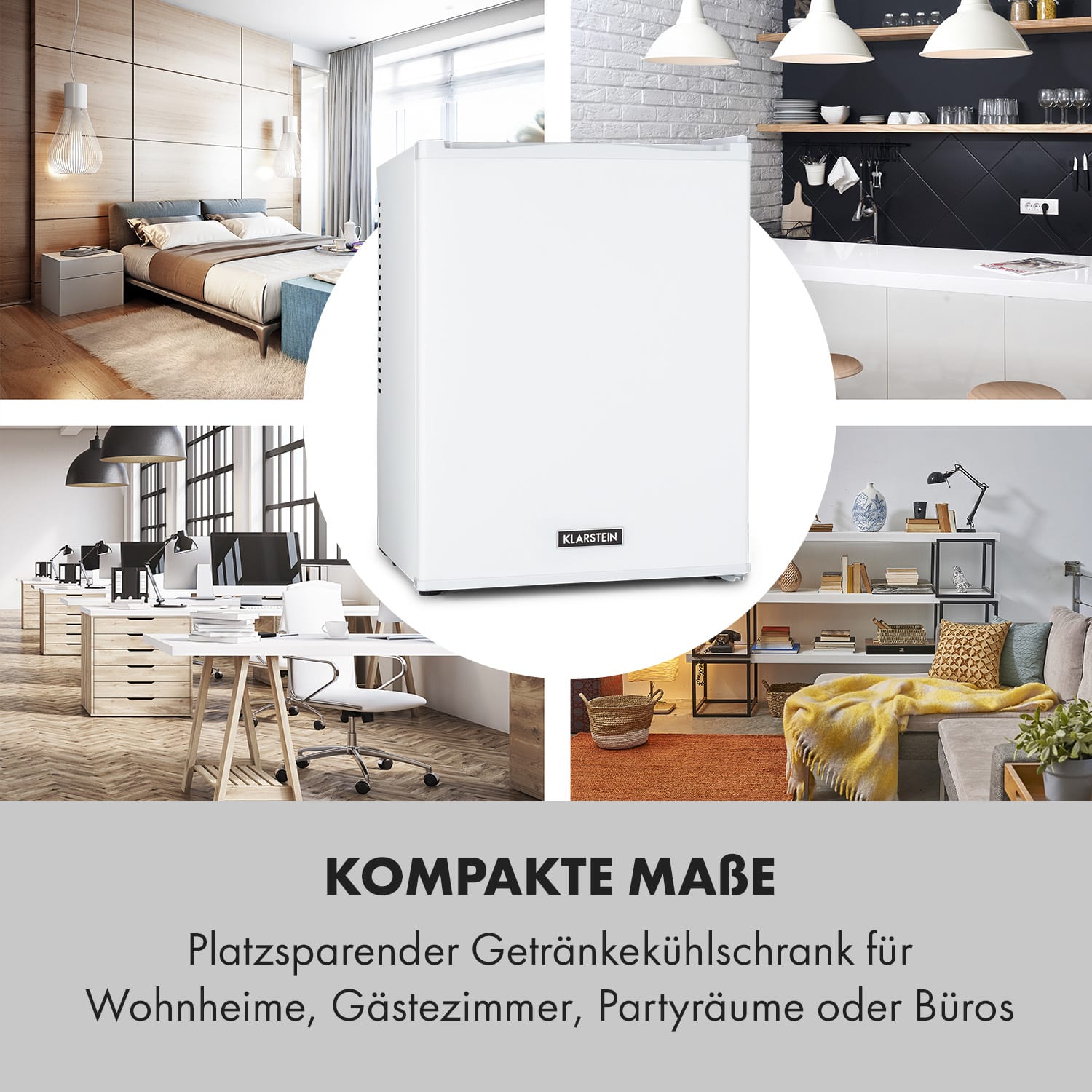 Happy Hour 33 Minibar 33L 5-15°C EEK G 25dB LED-Licht 33 Ltr | Weiß