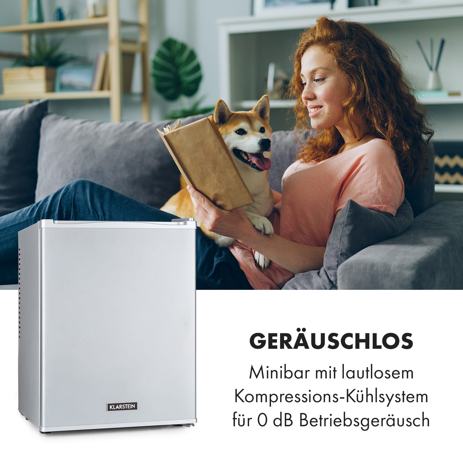 Happy Hour 33 Minibar 33L 5-15°C EEK G 25dB LED-Licht 33 Ltr | Silber-Metallic