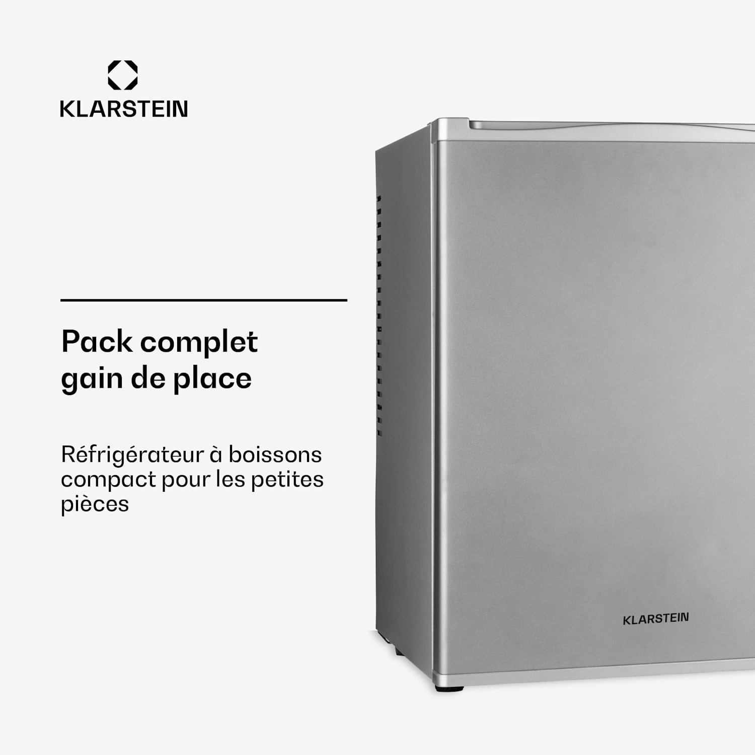 Happy Hour 33 Minibar 5-15°C CEE G 25 dB Lumière LED 33 L | F | Argent