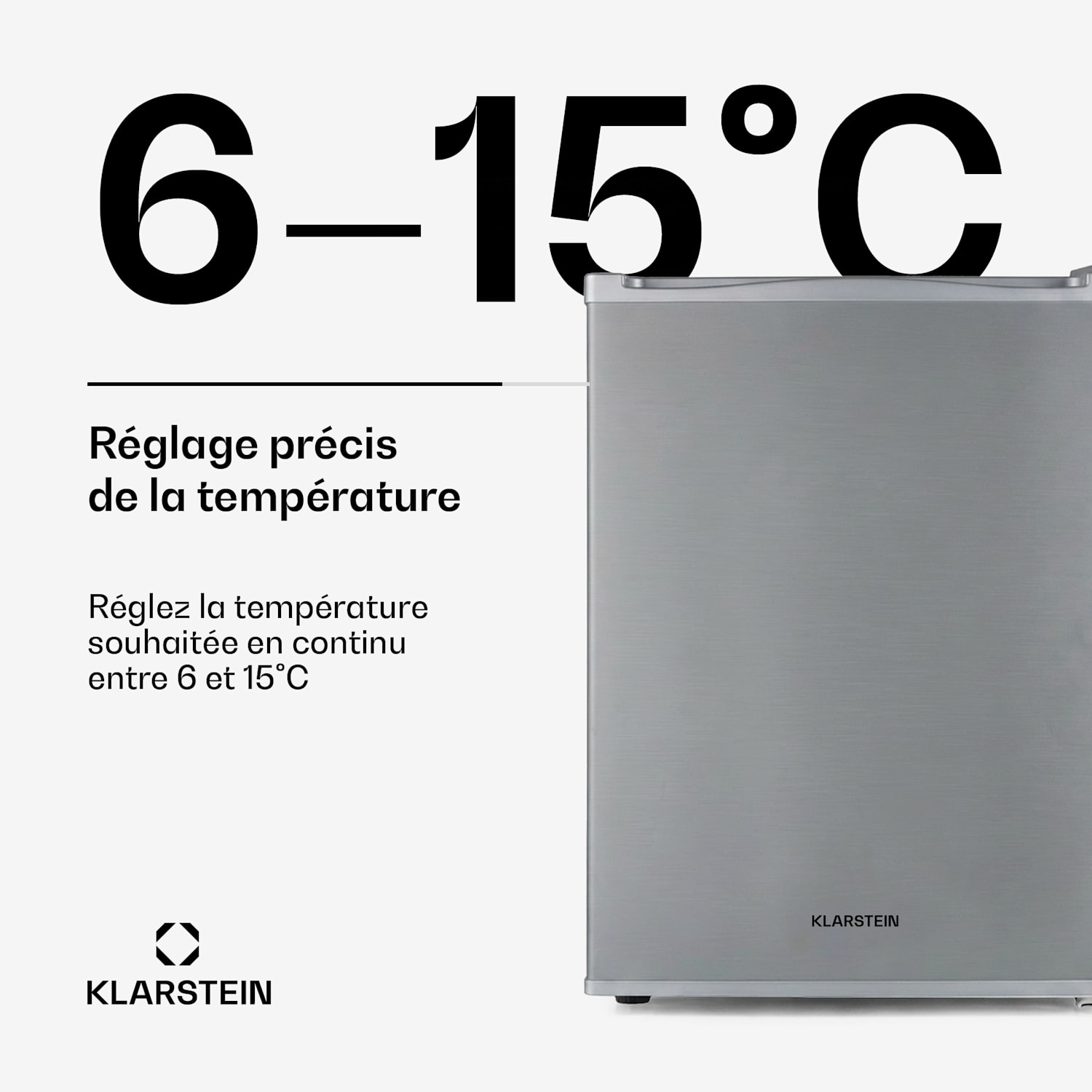 Happy Hour 33 Minibar 5-15°C CEE G 25 dB Lumière LED 33 L | F | Argent