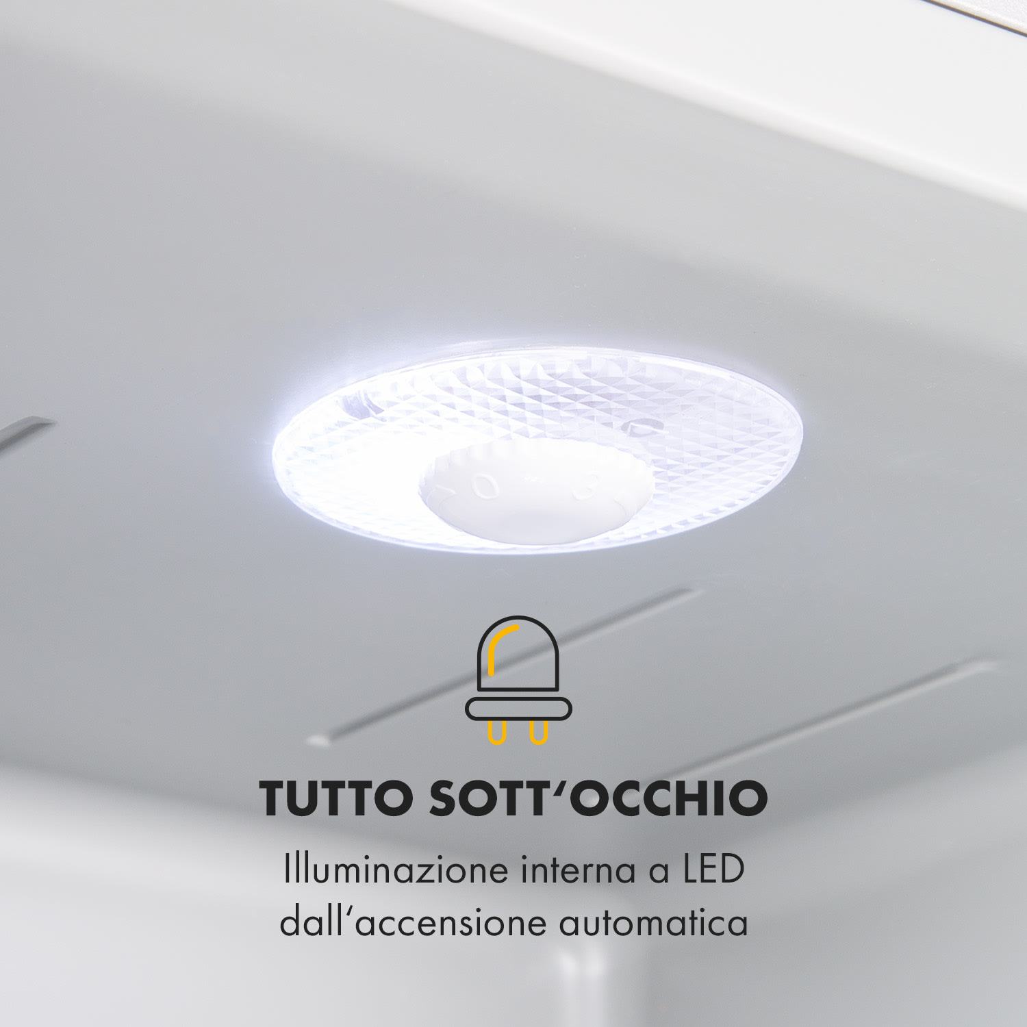 Happy Hour 33 Minibar 33l 5 - 15 °C EEK G 25dB luce LED 33 Ltr | Argento metallizzato