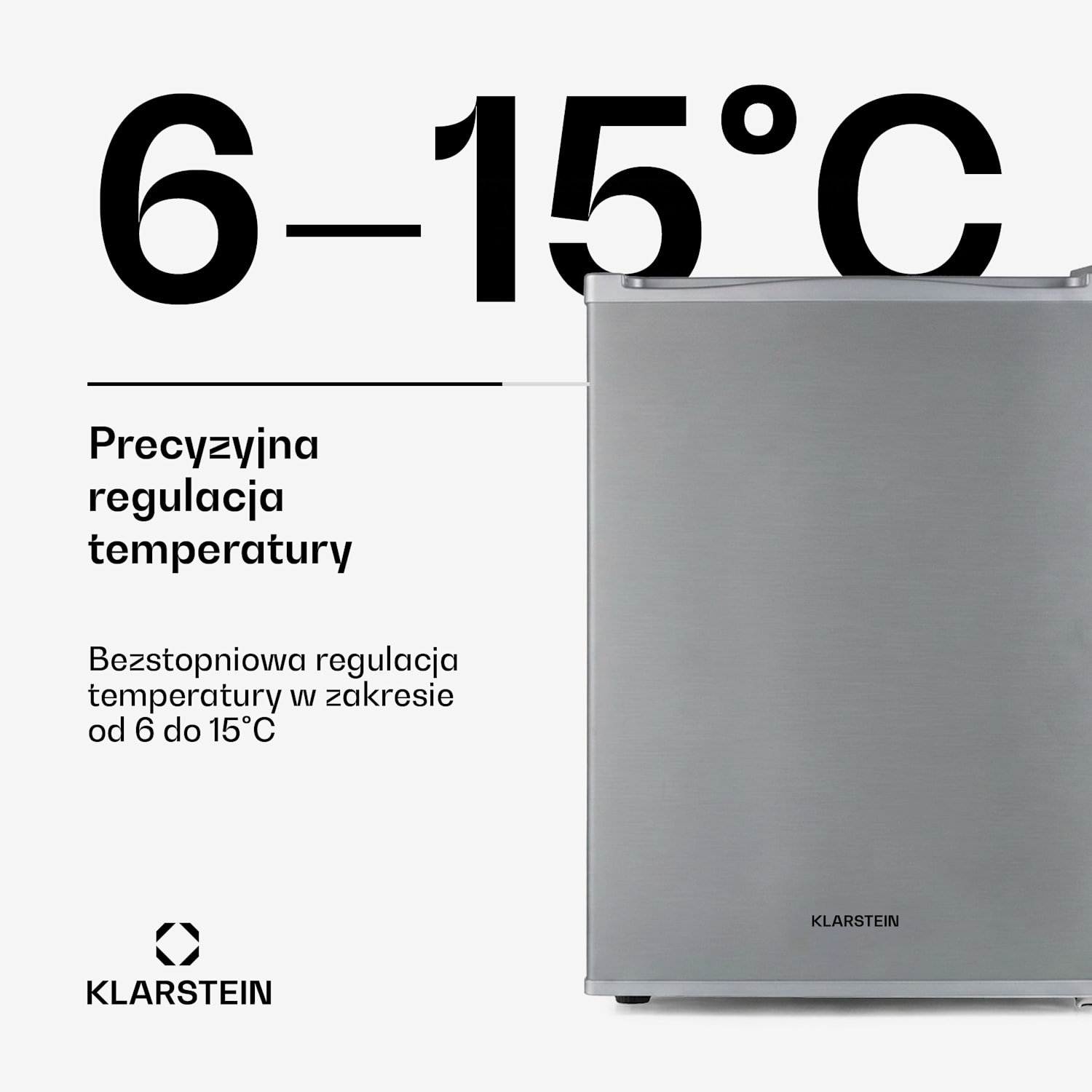 Happy Hour 33, mini lodówka, 33 l, 5-15°C, klasa energetyczna G, cicha 25 dB, oświetlenie LED 33 Ltr | F | Srebrny