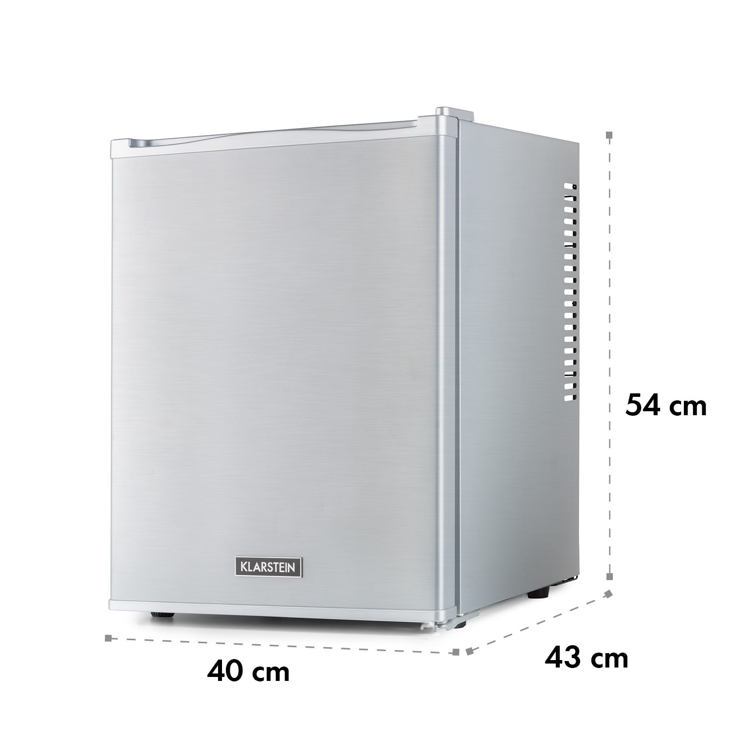 Happy Hour 33 minibar 33 liter 5-15°C EEK G 25 dB ledverlichting 33 ltr | Zilver Metallic