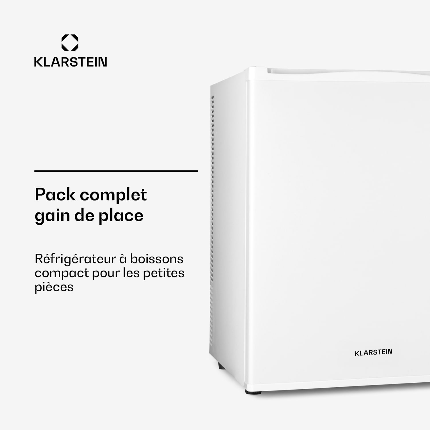 Klarstein Happy Hour Minibar 40L 5-15°C 23 dB Lumière LED 40 L | G | Blanc