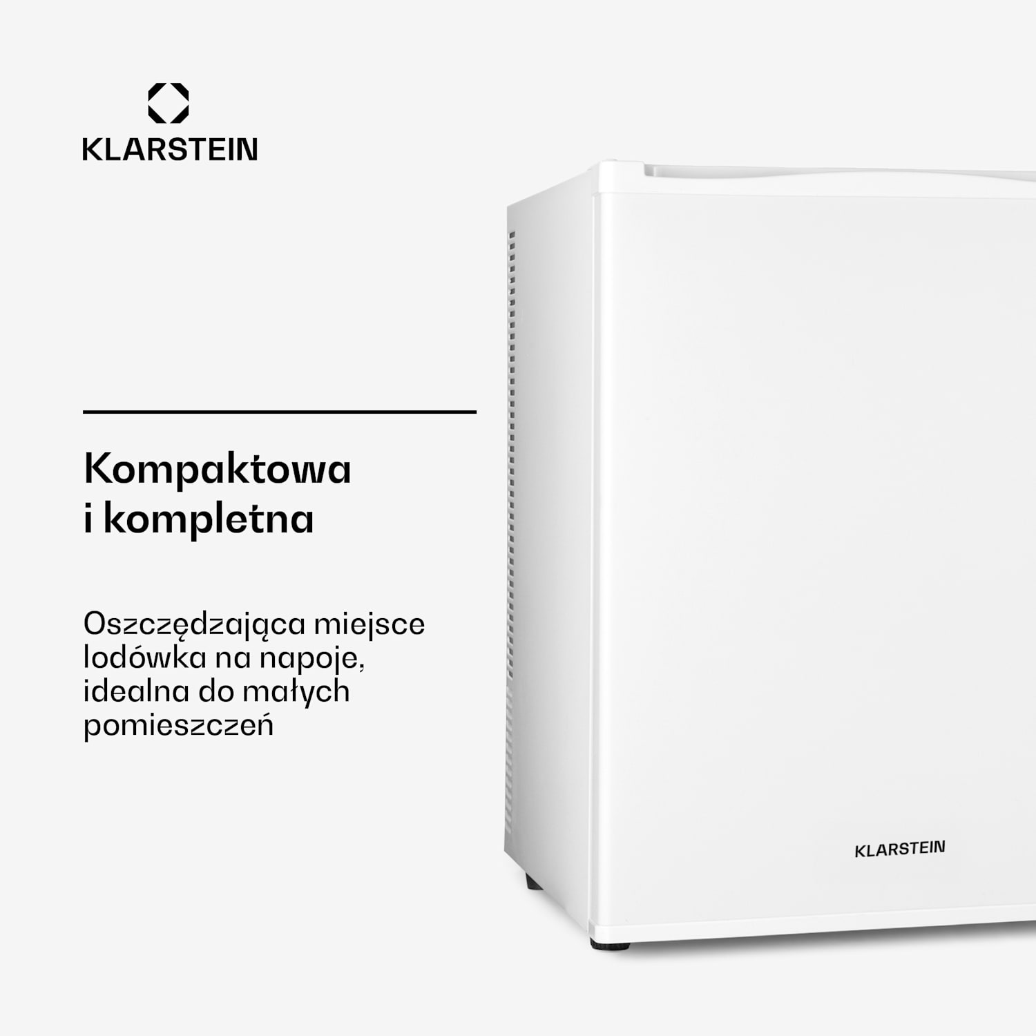 Happy Hour 40, mini lodówka, 40 l, 5-15°C, cicha 23 dB, oświetlenie LED 40 Ltr | G | Biały