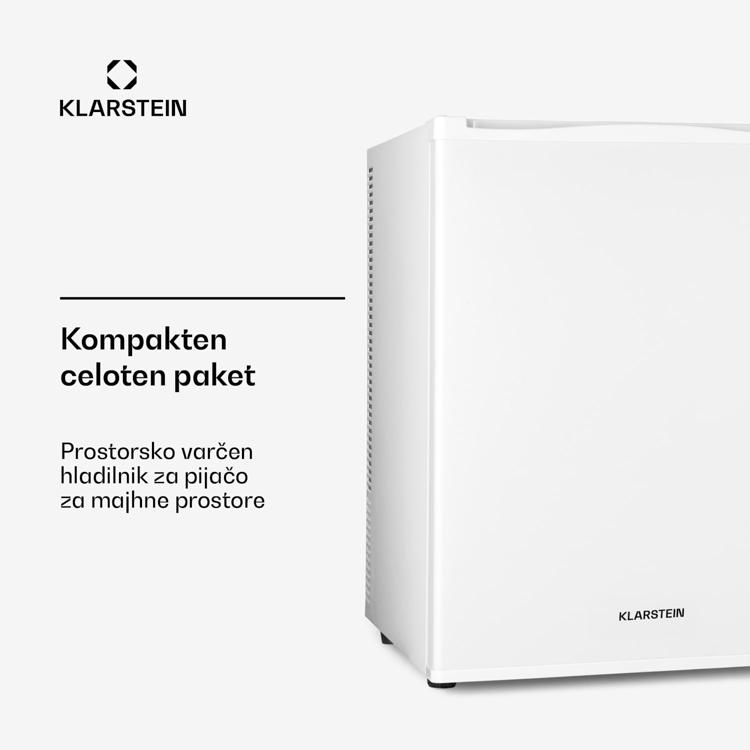 Happy Hour 40, mini bar, 40 L, 5-15°C, tiho delovanje, 23dB, LED-osvetlitev, bela 40 Ltr | G | Bela