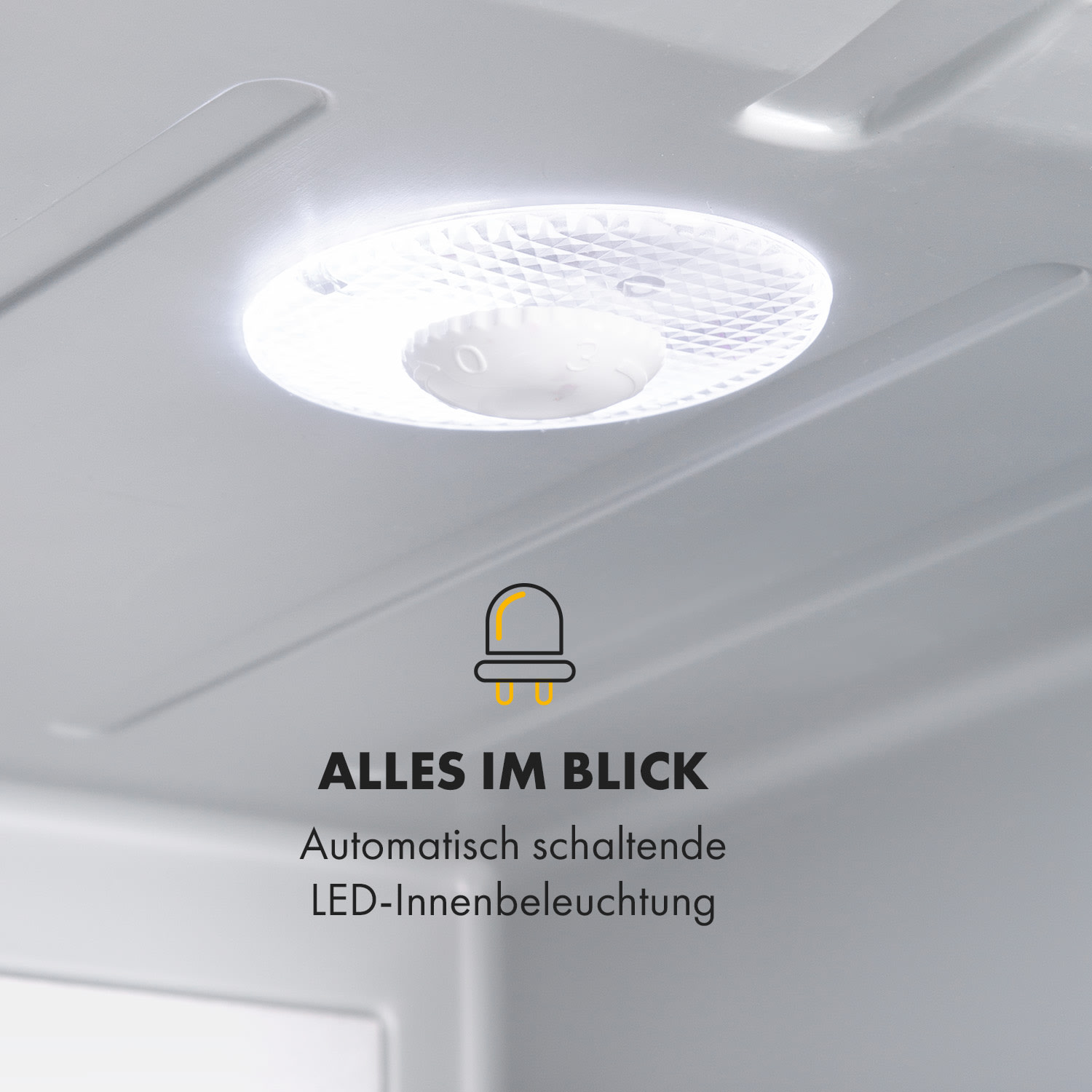 Klarstein Happy Hour Minibar 40L 5-15°C 23 dB LED-Licht 40 Ltr | Silber-Metallic