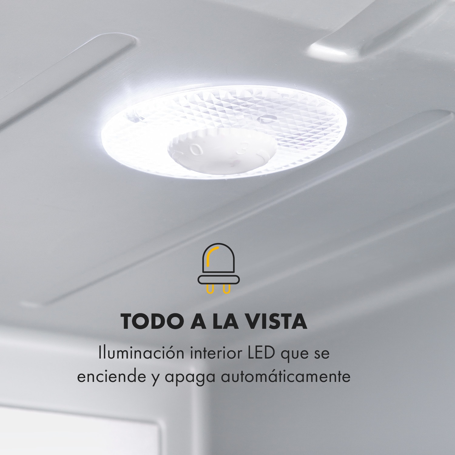Klarstein Happy Hour Minibar 40L 5-15°C 23 dB Luz LED 40 L | Plata Metálica