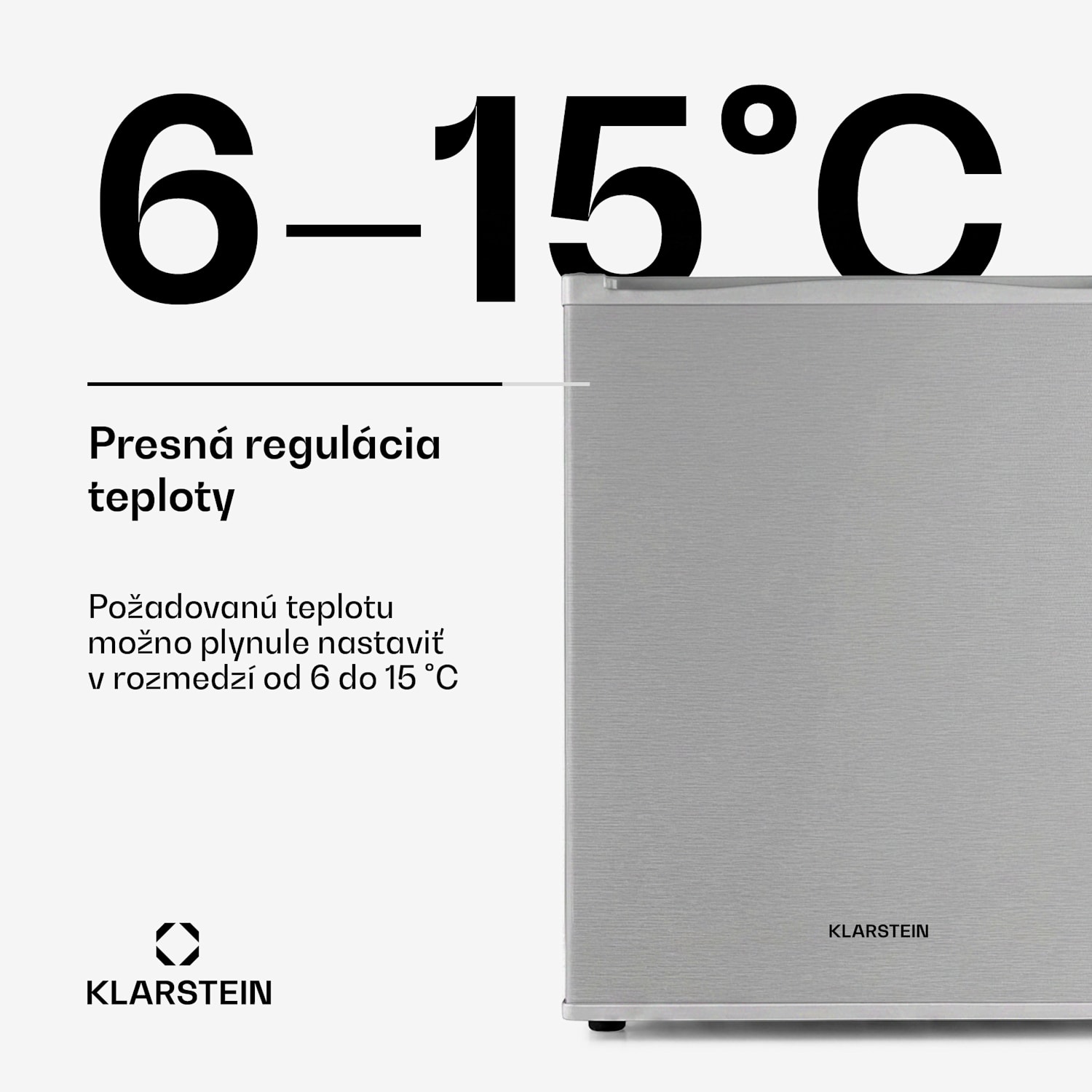 Happy Hour 40, mini chladnička, 40 l, 5-15°C, tichá, 23dB, LED-svetlo, strieborný 40 litrov | G | Strieborná