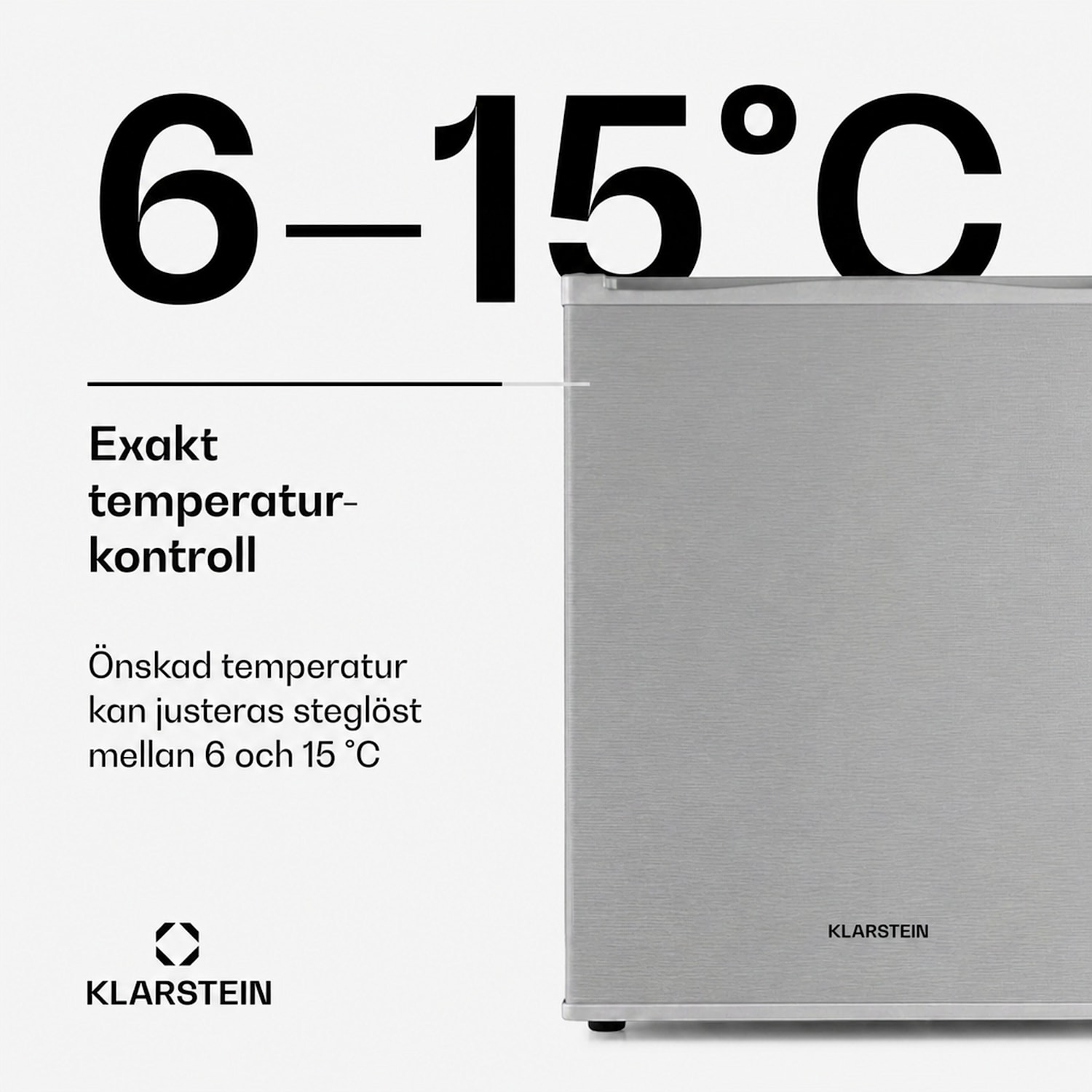 Klarsteins minibar Happy Hour 40 l 6–15 °C 23 dB LED-lampa 40 L | G | Silver