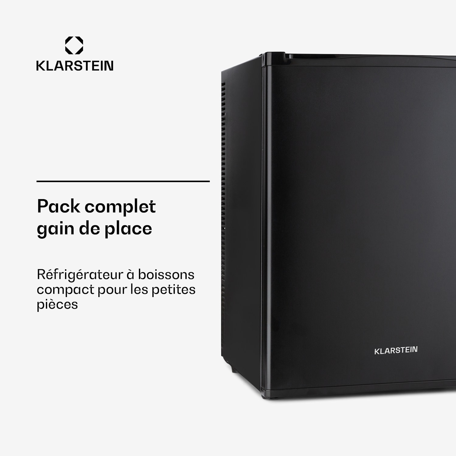 Klarstein Happy Hour Minibar 40L 5-15°C 23 dB Lumière LED 40 L | G | Noir