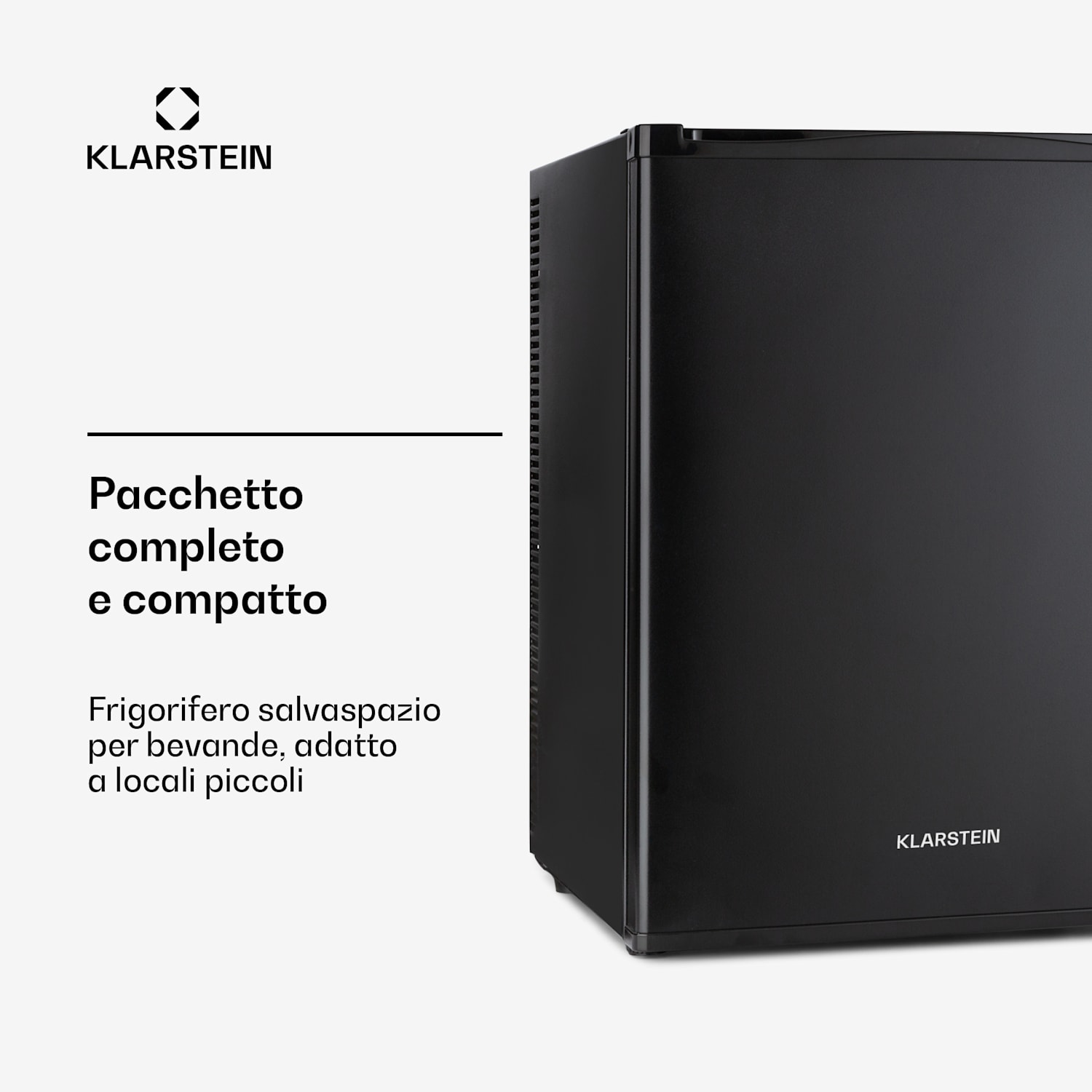 Klarstein Happy Hour - Minibar, 40 l, 5-15°C, 23 dB, luce LED 40 Ltr | G | Nero
