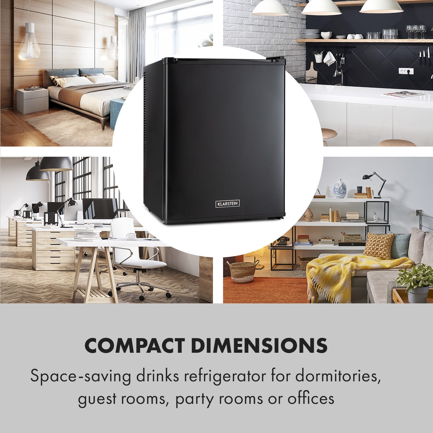 Happy Hour 40, minibar, 40 l, 5-15 °C, tichý, 23 dB, LED osvětlení, černý 40 litrů | Černá