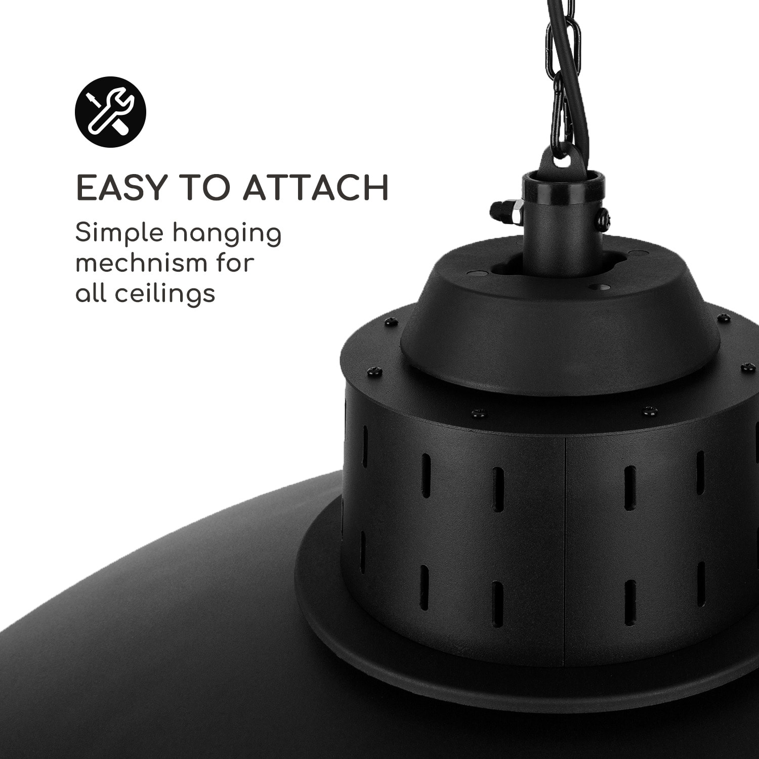 Heat Meister, terasový ohrievač, 2400 W, LED, diaľkový ovládač, čierny