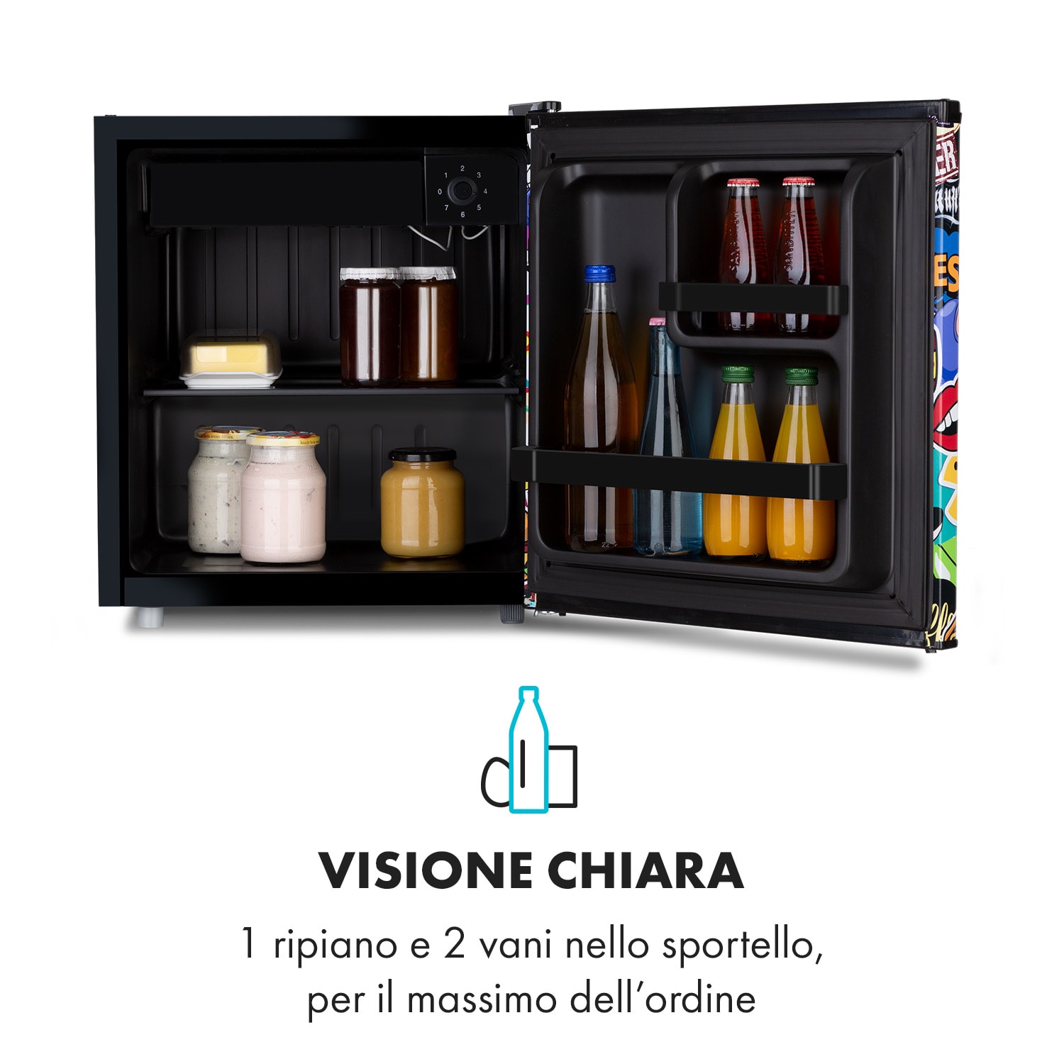 Frigorifero Cool Vibe 46+ 46 litri 1 ripiano Stickerbomb-Style 