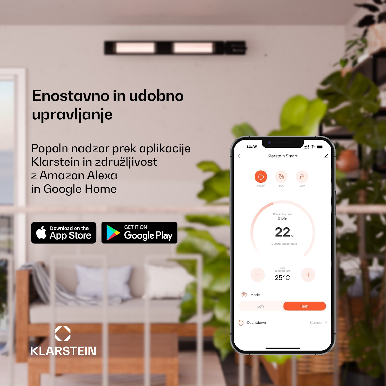 Cosmic Beam Smart 30, infrardeči grelec, 3000 W, krmiljenje z aplikacijo, črna barva 3000 W | Da | Črna