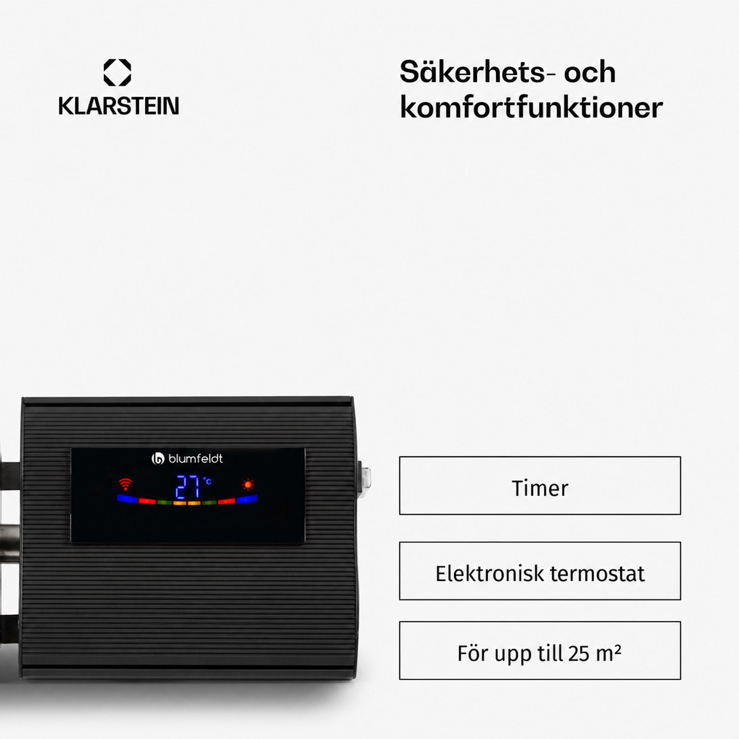 Cosmic Beam Smart 30 IR-värmare 3 000 W appstyrning fjärrkontroll 3000 W | Ja | Svart