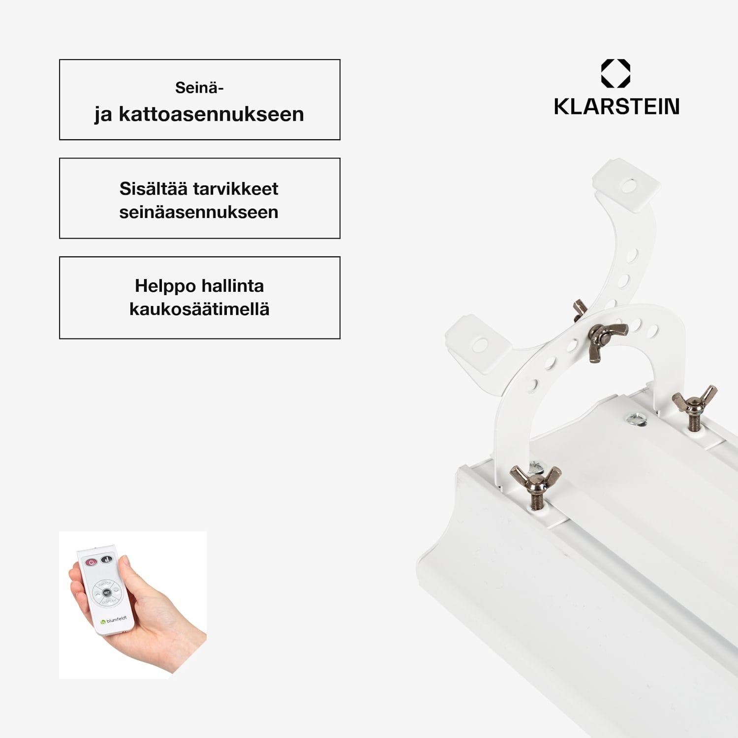 Cosmic Beam Smart 24 infrapunalämmitin 2400 W sovellusohjaus kaukosäädin 2400 W | Kyllä | Valkoinen