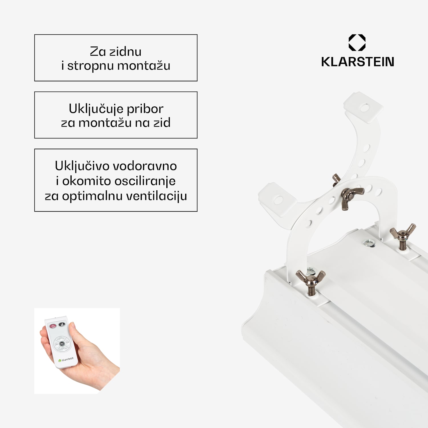 Cosmic Beam Smart 24, infracrveni grijač, 2400 W, kontrola primjene, bijela 2400 W | Da | Bijela