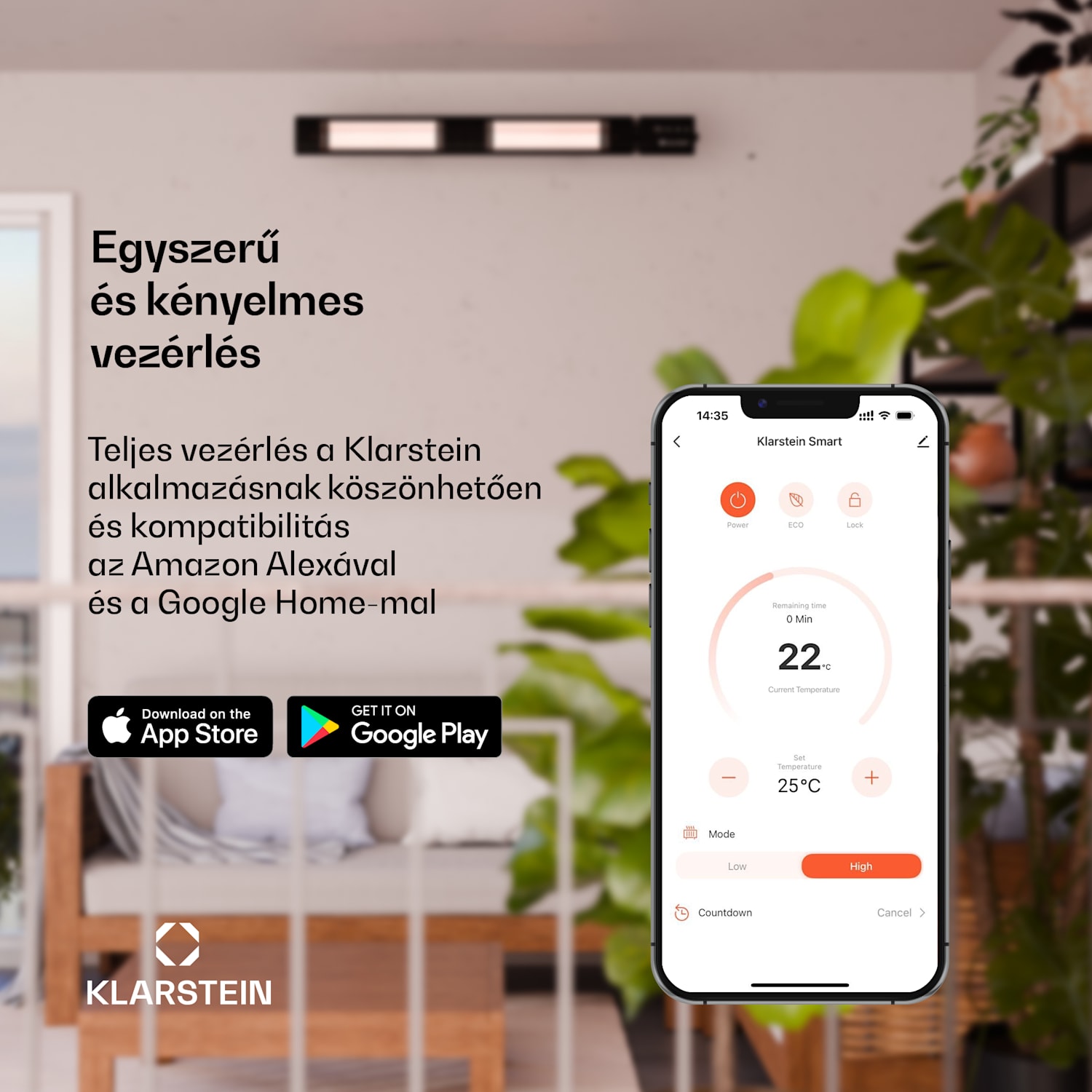 Cosmic Beam Smart 24, infravörös hősugárzó, 2000 W, vezérlés applikáción keresztül, fehér 2400 W | Igen | Fehér