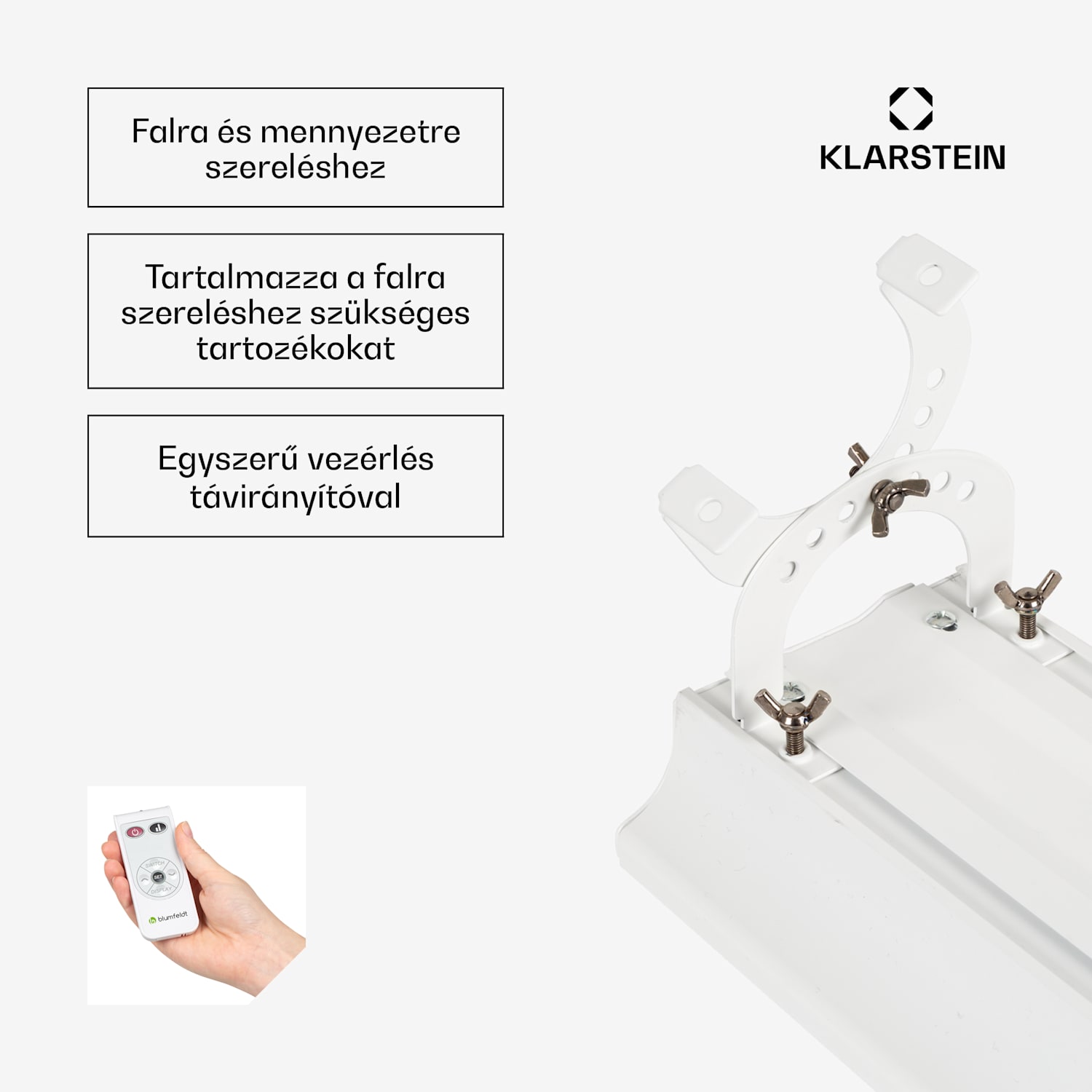 Cosmic Beam Smart 24, infravörös hősugárzó, 2000 W, vezérlés applikáción keresztül, fehér 2400 W | Igen | Fehér