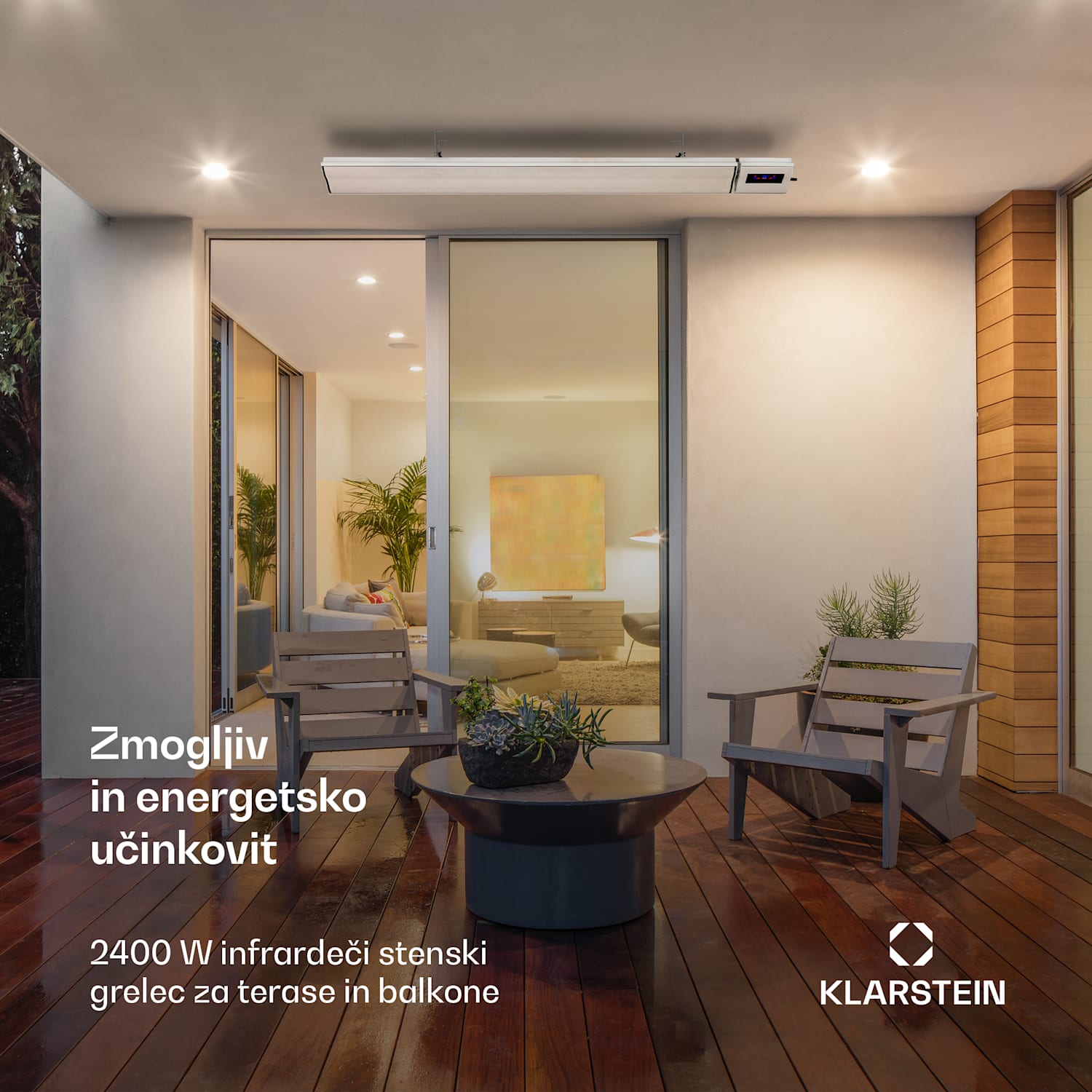 Cosmic Beam Smart 24, infrardeči grelec, 2400 W, krmiljenje z aplikacijo, bela barva 2400 W | Da | Bela