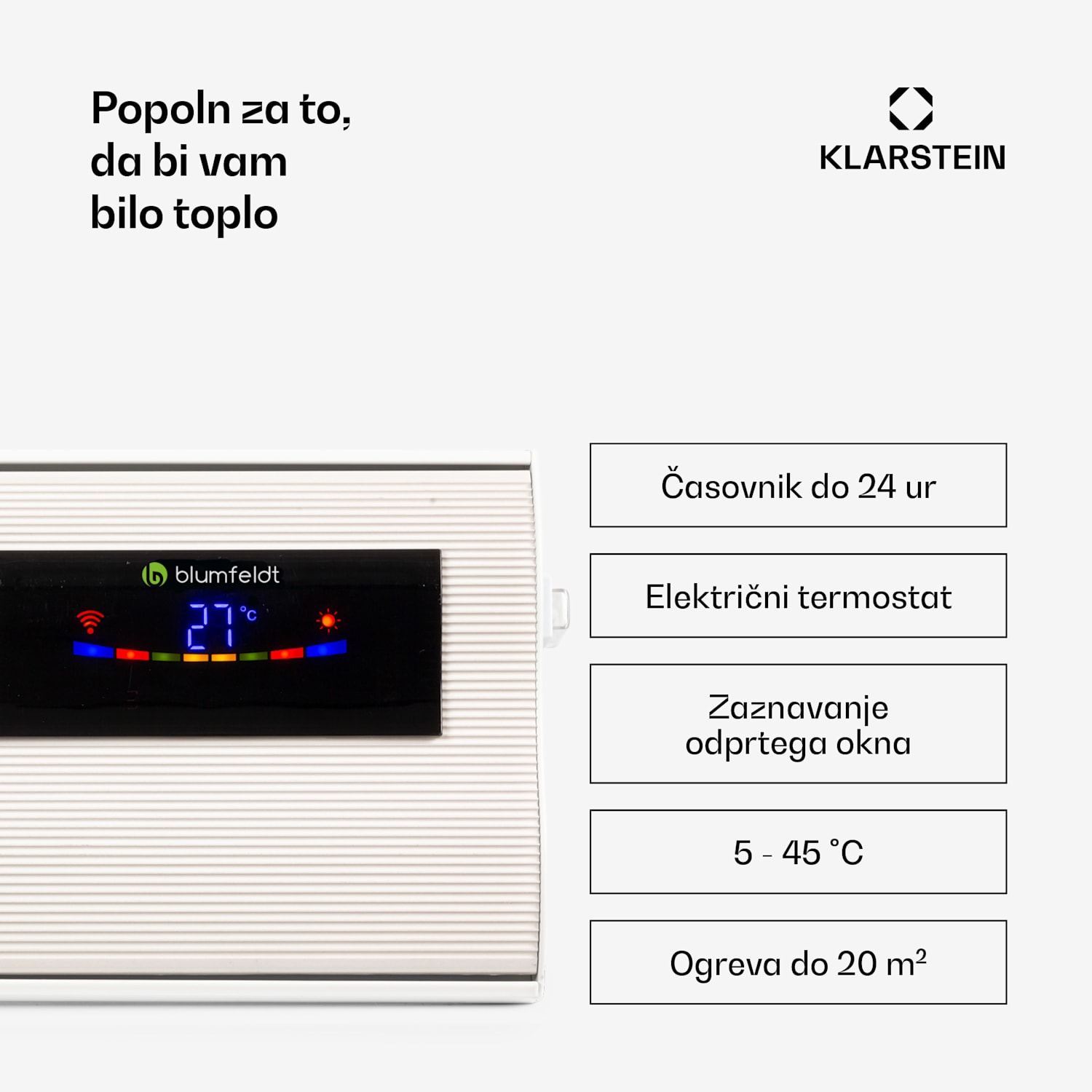 Cosmic Beam Smart 24, infrardeči grelec, 2400 W, krmiljenje z aplikacijo, bela barva 2400 W | Da | Bela