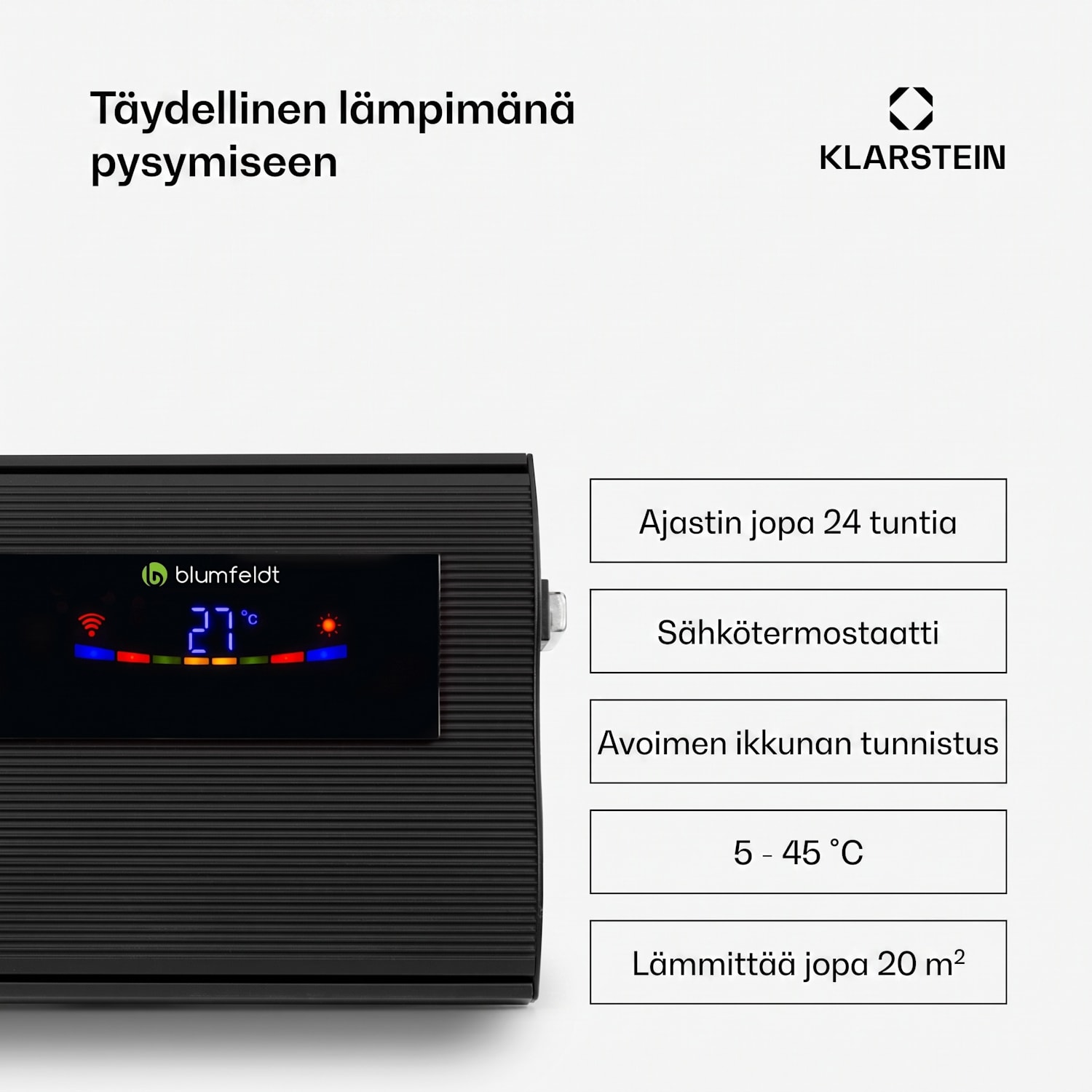 Cosmic Beam Smart 24 infrapunalämmitin 2400 W sovellusohjaus kaukosäädin 2400 W | Kyllä | Musta