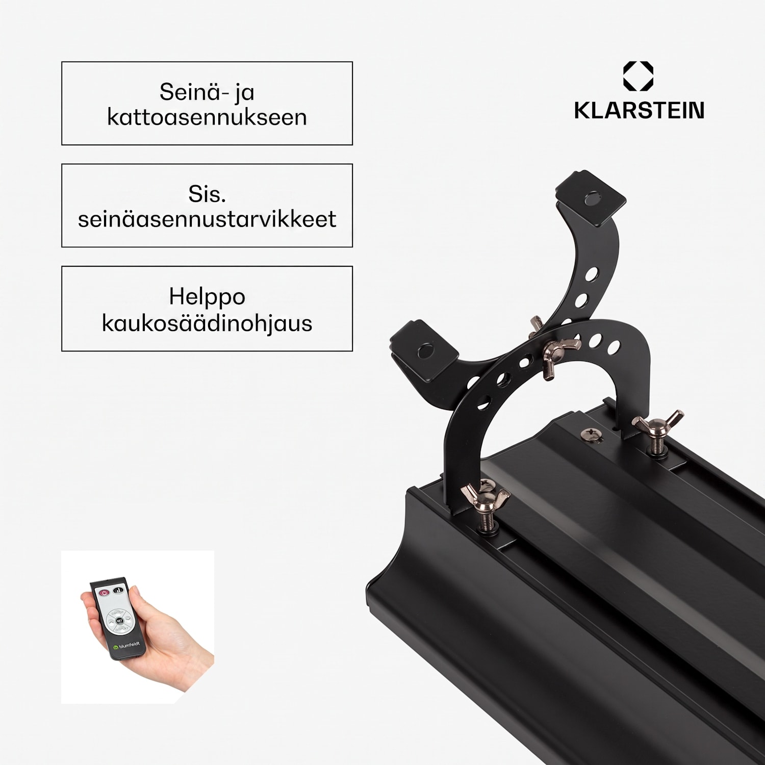 Cosmic Beam Smart 24 infrapunalämmitin 2400 W sovellusohjaus kaukosäädin 2400 W | Kyllä | Musta