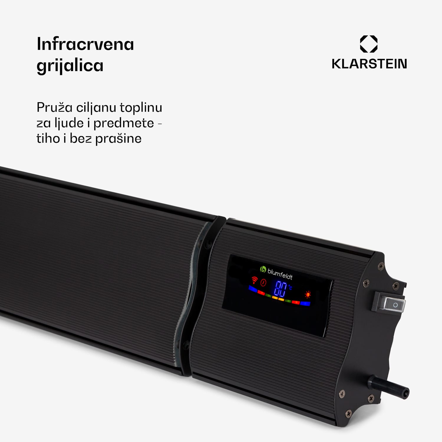 Cosmic Beam Smart 24, infracrveni grijač, 2400 W, kontrola aplikacija, crna 2400 W | Da | Crna
